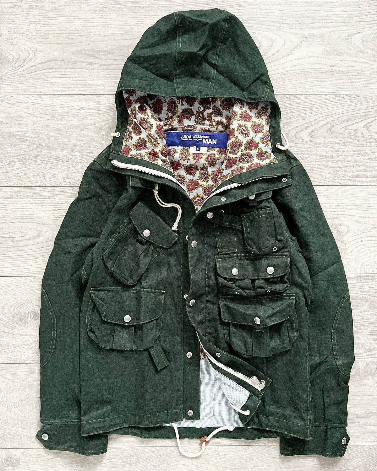 Comme des Garcons × Junya Watanabe 2015 Cargo Linen Jacket Size US S / EU 44-46 / 1 - 1 Thumbnail