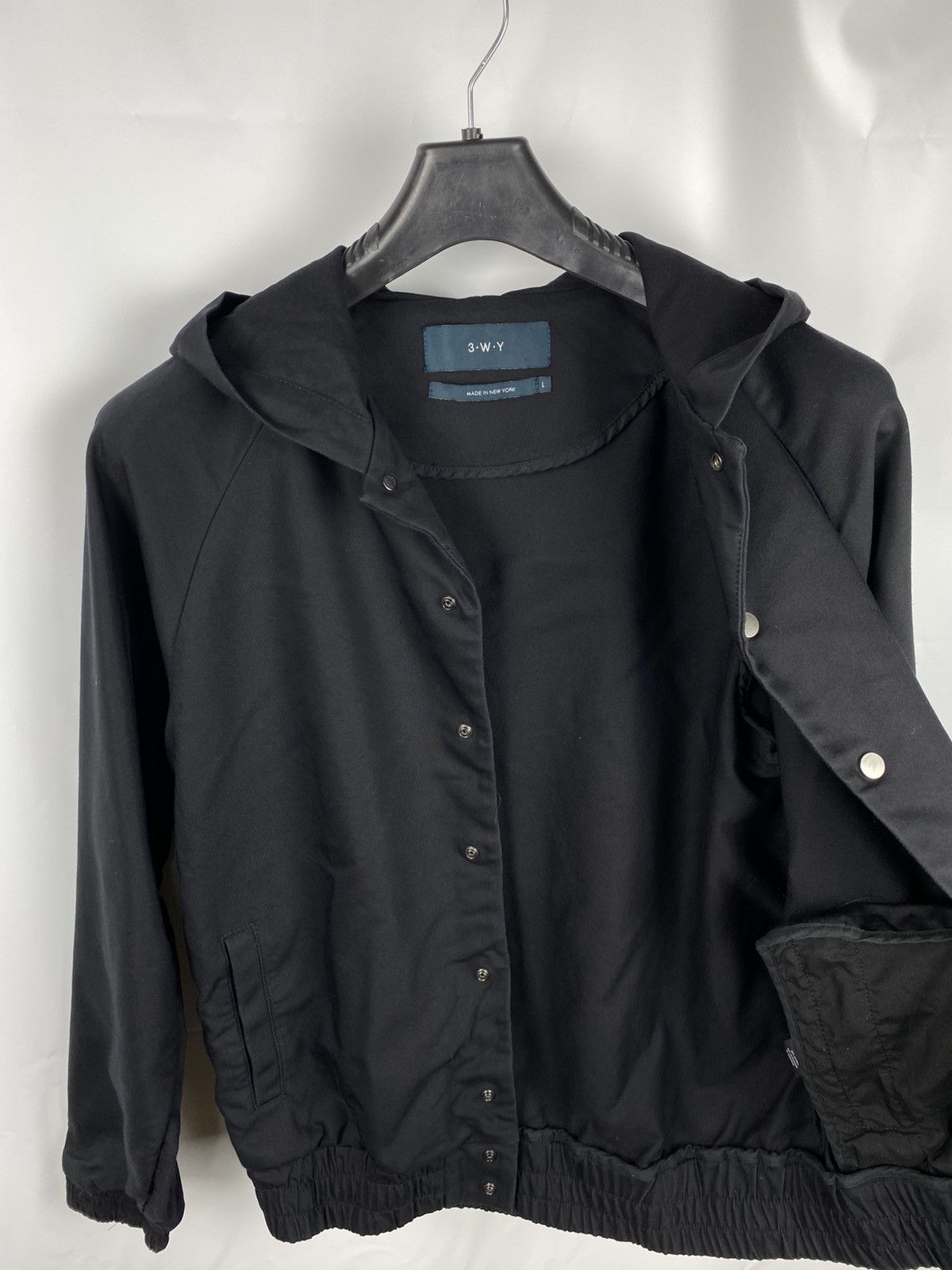Other 3-W-Y New York Men Bomber Jacket Hooded Button Up size L Size US L / EU 52-54 / 3 - 10 Thumbnail