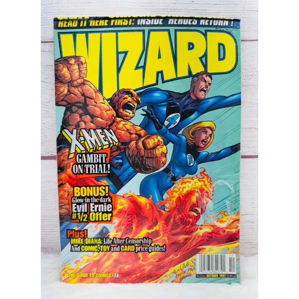 Marvel Comics Wizard: The Comics Magazine Issue #74 (Oct 1997) Fantastic F Size ONE SIZE - 1 Thumbnail