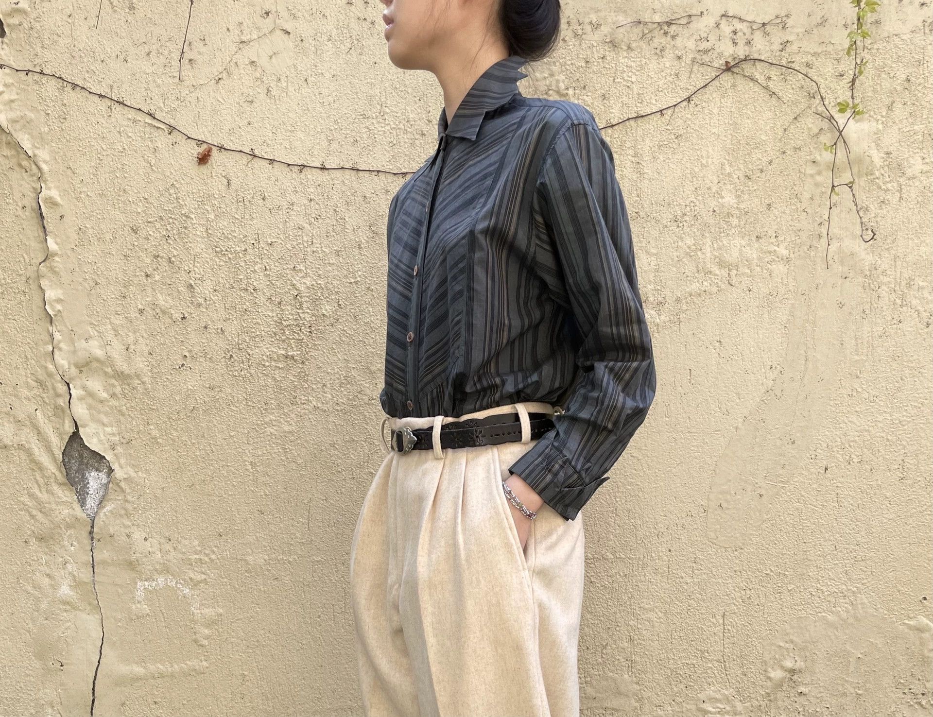 Kenzo KENZO 1980s Zigzag Pointed Collar Shirt Size M / US 6-8 / IT 42-44 - 4 Thumbnail