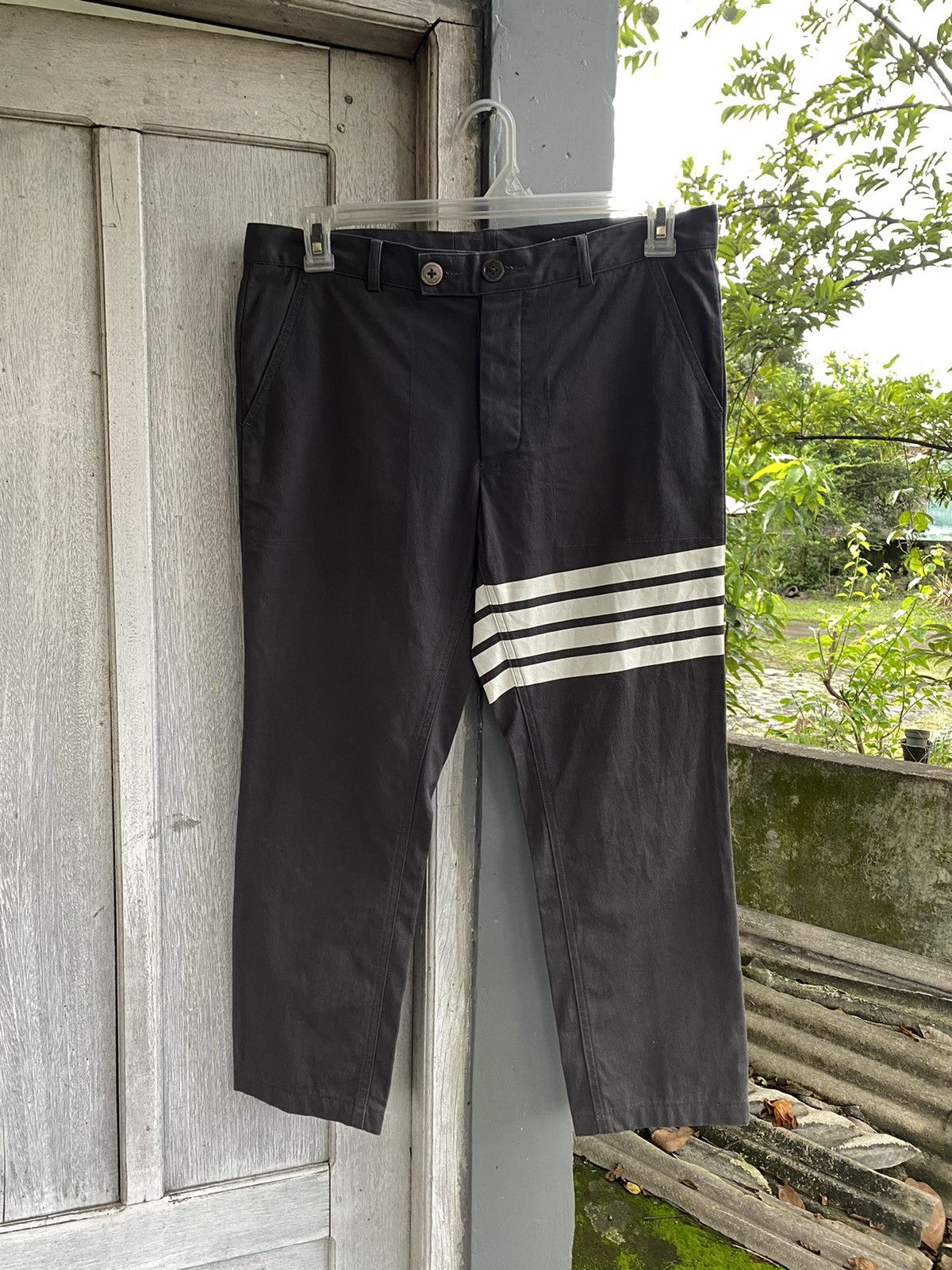 image of Thom Browne Longpants in Charcoal, Men's (Size 34)