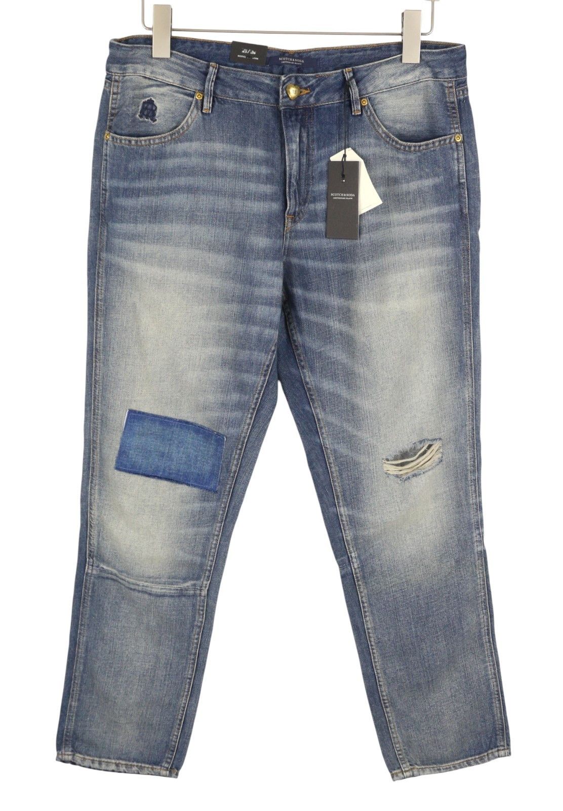 Scotch & Soda BANDIT W28/L30 Blue Linen Blend Slim Tapered 91019 Size 28" / US 6 / IT 42 - 2 Thumbnail