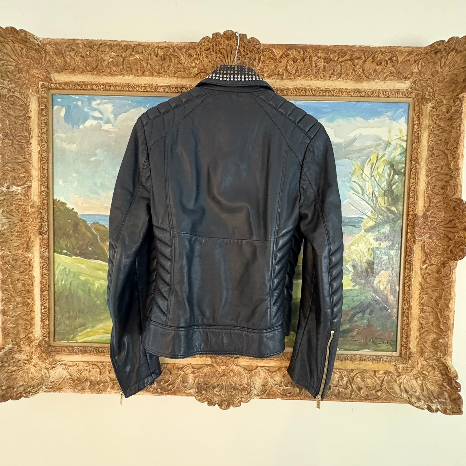 Versace Versace H&M Black Studded Biker Moto Jacket Women’s Medium Size M / US 6-8 / IT 42-44 - 11 Thumbnail