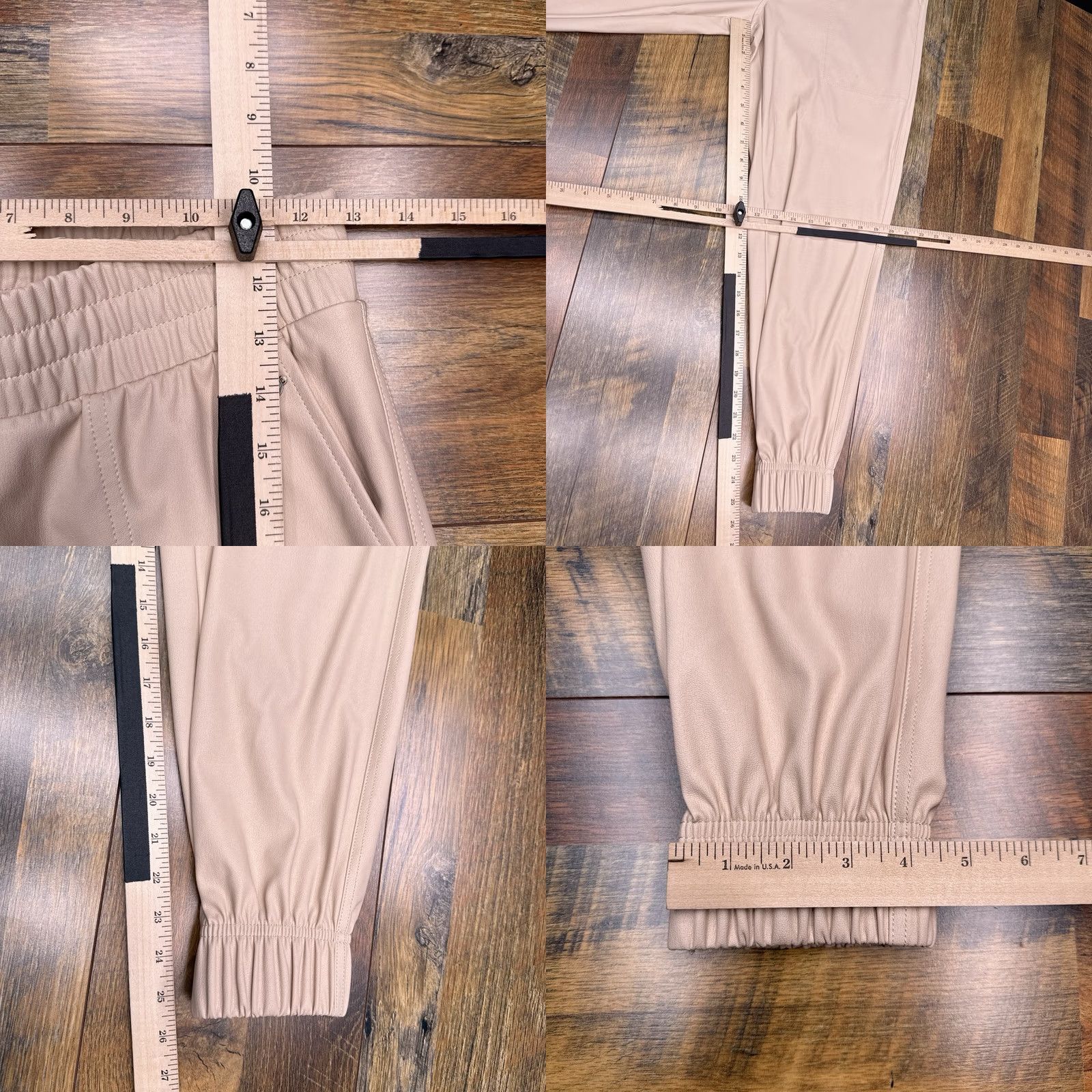 Vintage Calia Coated Jogger Pants Womens S Tan Pull On Elastic Waist Pockets 100% Polyester Athletic Jogger Tapered Inseam 26in Size 28" / US 6 / IT 42 - 8 Thumbnail