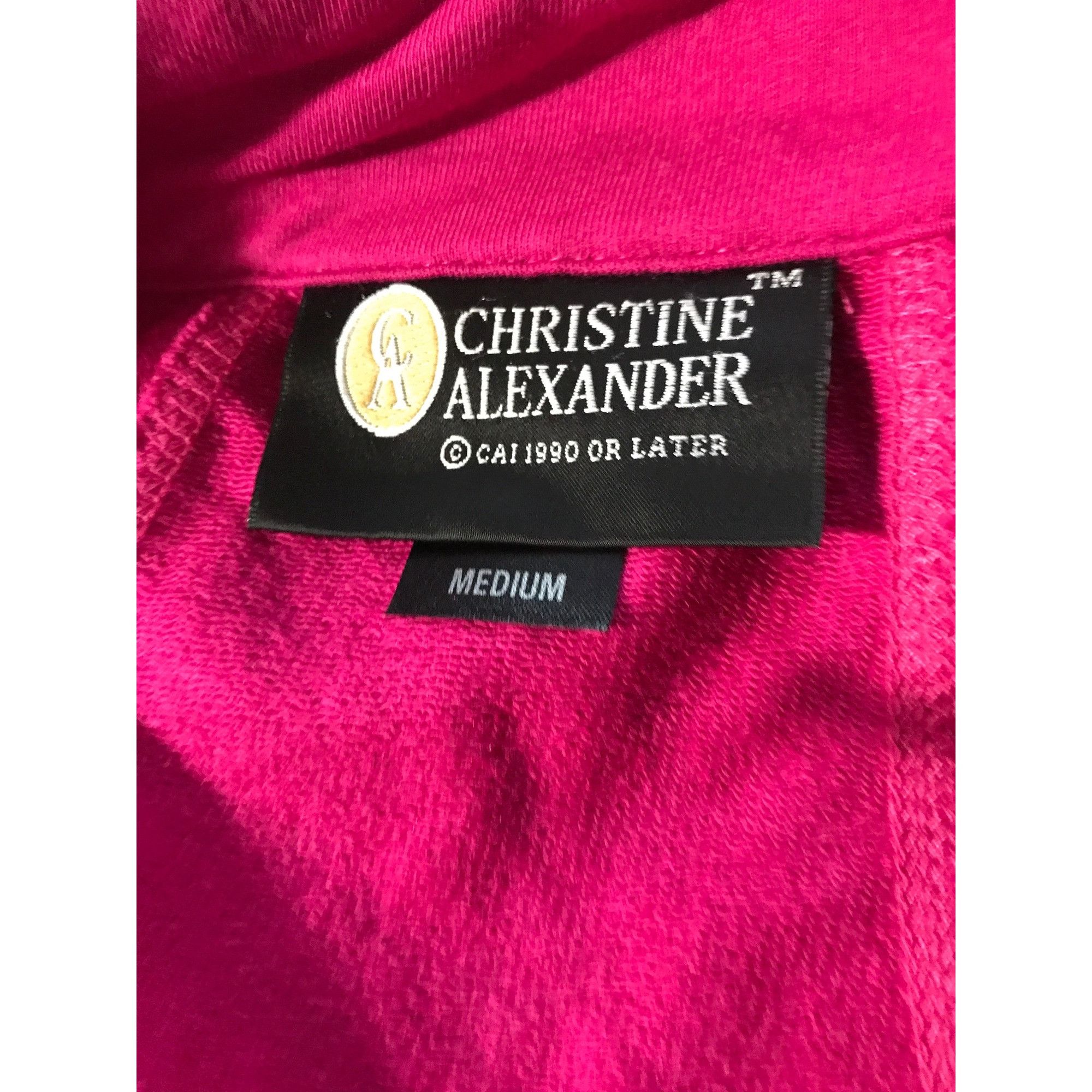 Vintage Christine Alexander Medium PINK Bling Cotton Track Jacket Gy Size M / US 6-8 / IT 42-44 - 8 Thumbnail