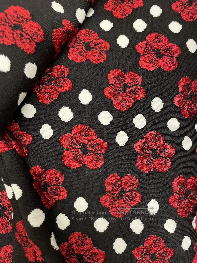 Alaia Red Floral Knit Sweater