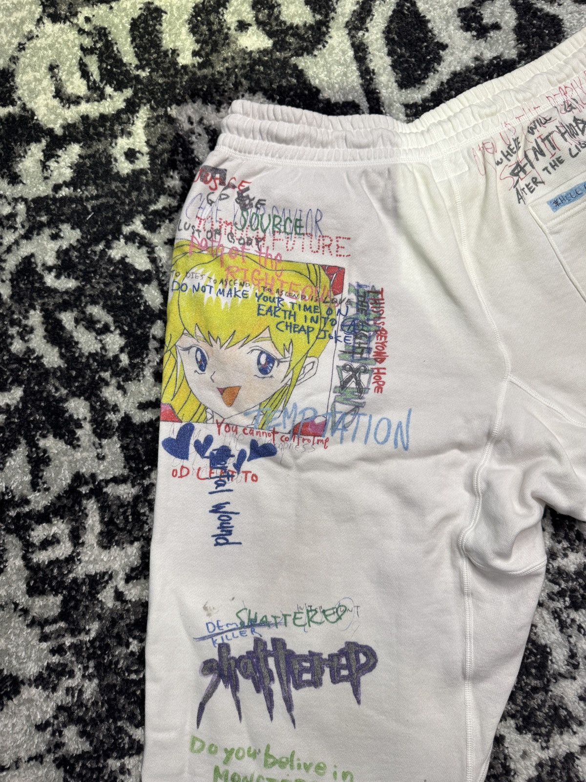 Saint Michael Saint Michael X Takashi Murakami Grafitti Sweat Pants LARGE Size US 34 / EU 50 - 10 Thumbnail