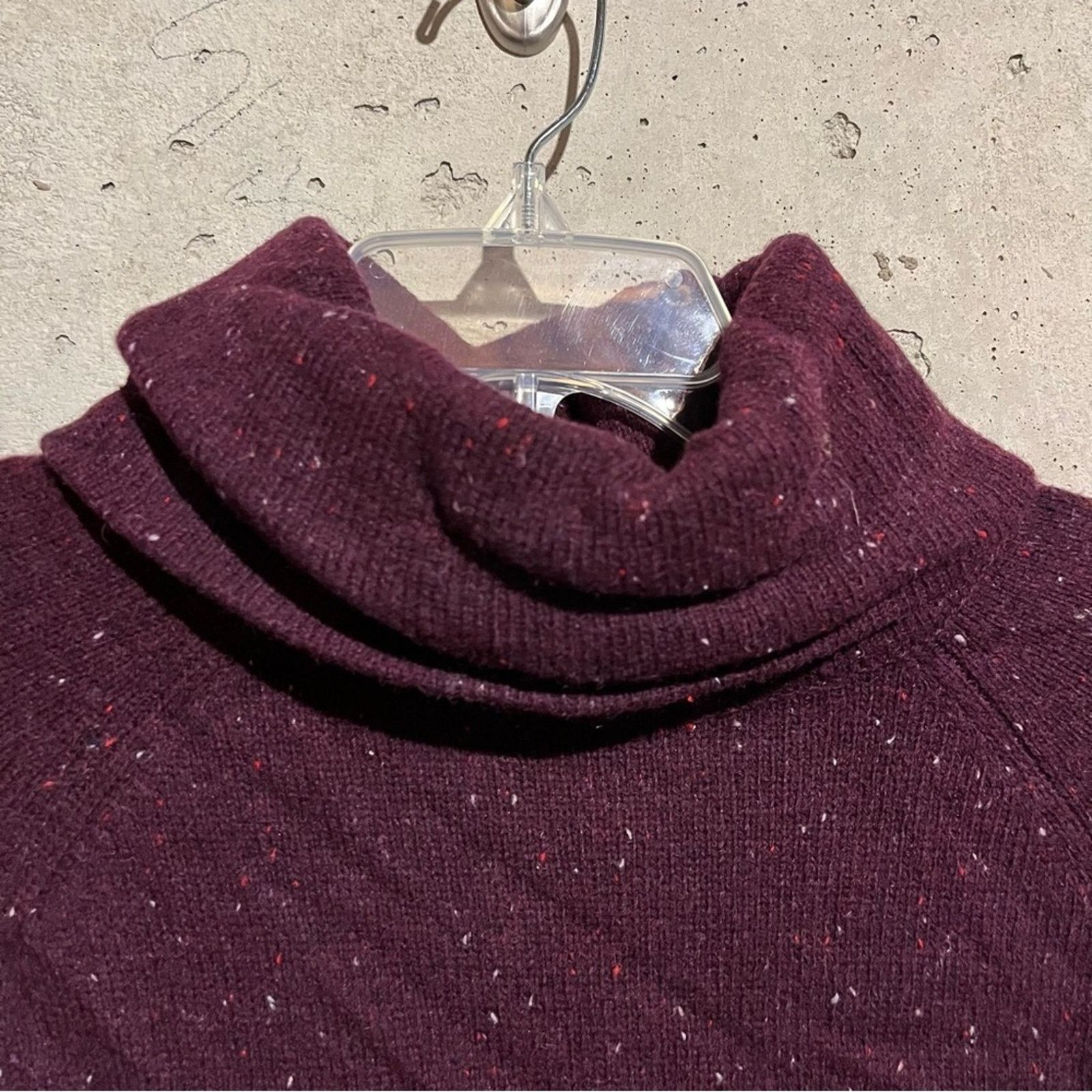 Other C & C California Sz Large Speckled Purple Turtleneck Sweater Size L / US 10 / IT 46 - 2 Thumbnail