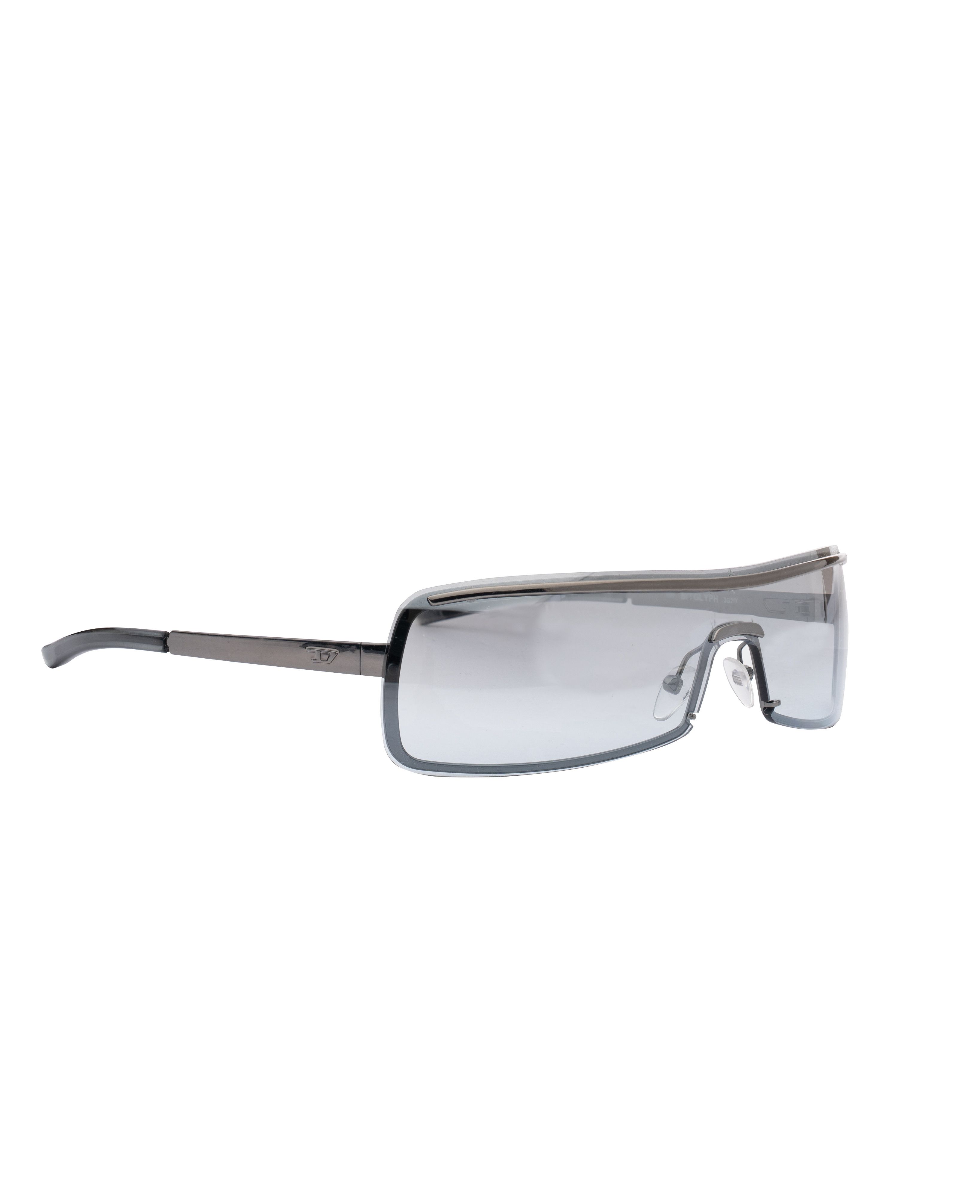 Diesel Diesel '90s Transparent Gray Rimless Sunglasses Size ONE SIZE - 1 Thumbnail