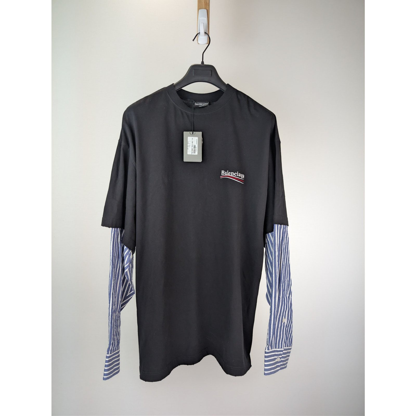 Balenciaga o1rshd1 Q:2 / Political Campaign Layered Jersey T-Shirt Size US XL / EU 56 / 4 - 2 Thumbnail