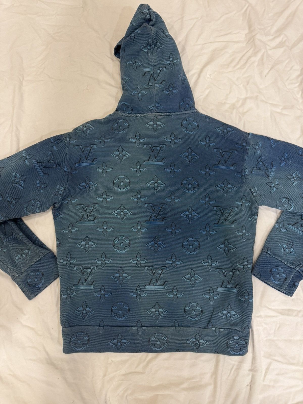 Louis Vuitton Louis Vuitton Blue 2054 Monogram Hoodie Size US M / EU 48-50 / 2 - 2 Thumbnail