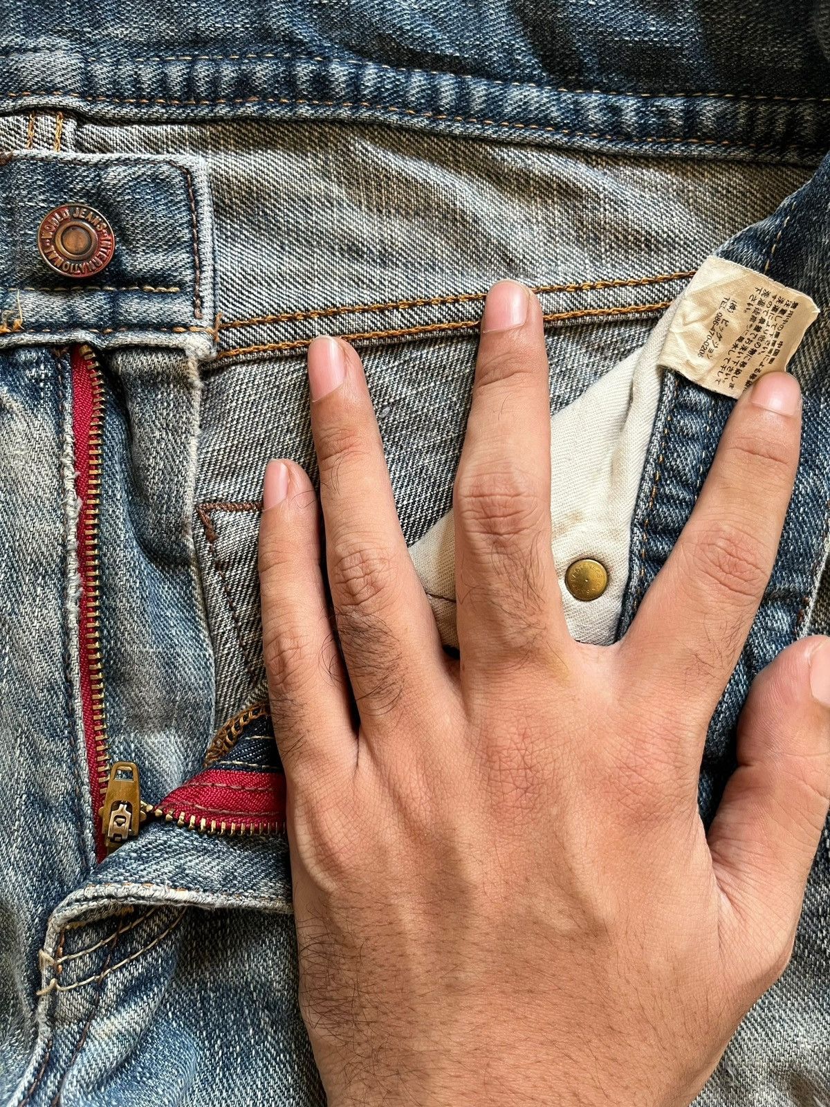 Japanese Brand SALES🔥Vintage Japanese Faded Wash Distress Bootcut Jeans Size US 31 - 10 Thumbnail