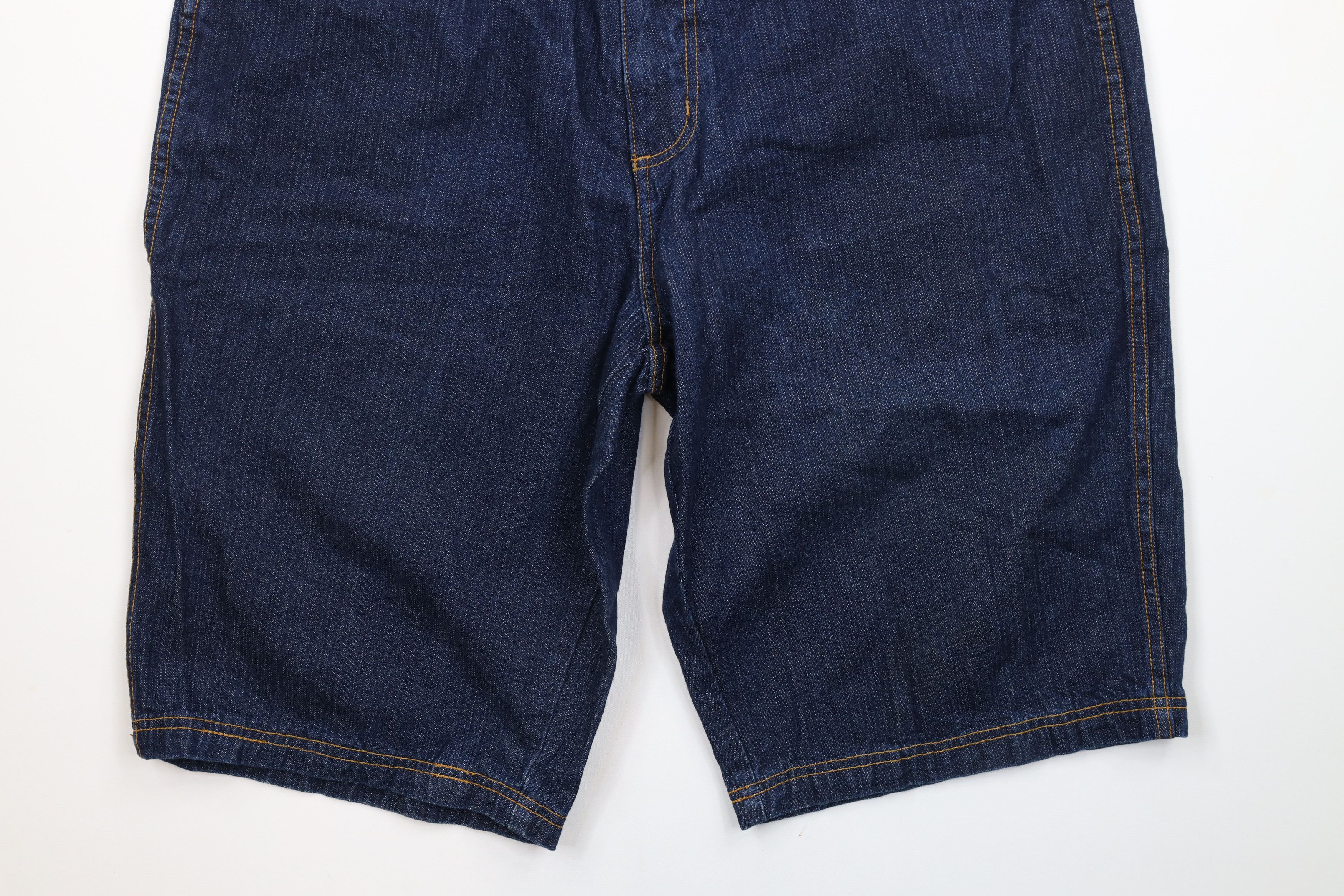 Fubu × Vintage Vintage 90s Fubu Out Baggy Fit Denim Jean Shorts Jorts Blue Size US 38 / EU 54 - 4 Thumbnail