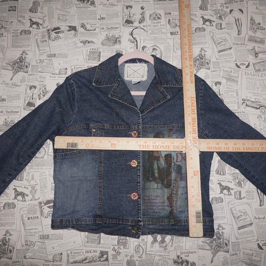 Vintage 6 - Vintage Y2K reworked 2000s ways of desire denim jacket Size M / US 6-8 / IT 42-44 - 4 Thumbnail