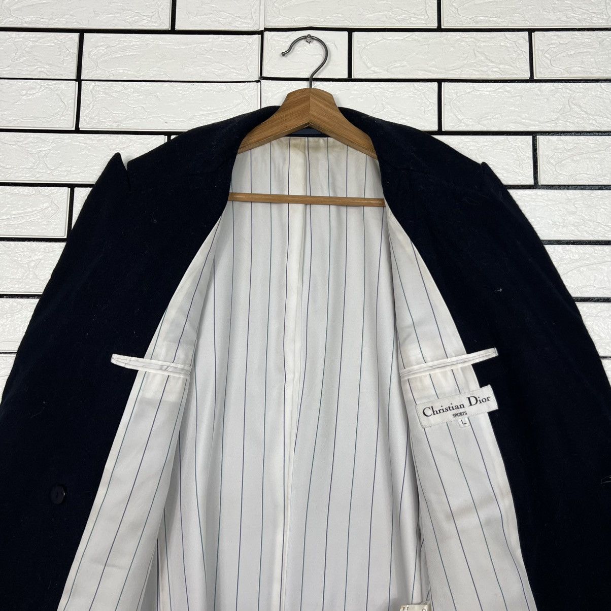 Christian Dior Monsieur CHRISTIAN DIOR SPORTS Double Breasted Wool Coat #4122-C187 Size L / US 10 / IT 46 - 12 Thumbnail