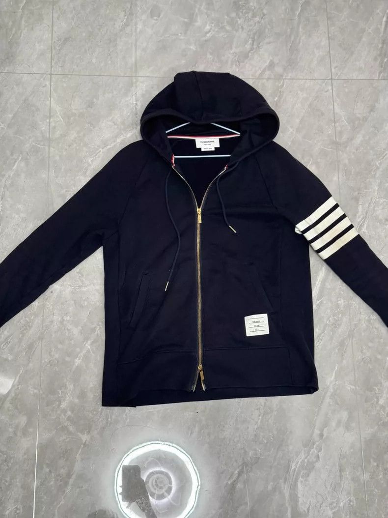 Thom Browne Thom browne Classic four-bar hooded zipper jacket 2504-Next Size US XXL / EU 58 / 5 - 1 Thumbnail