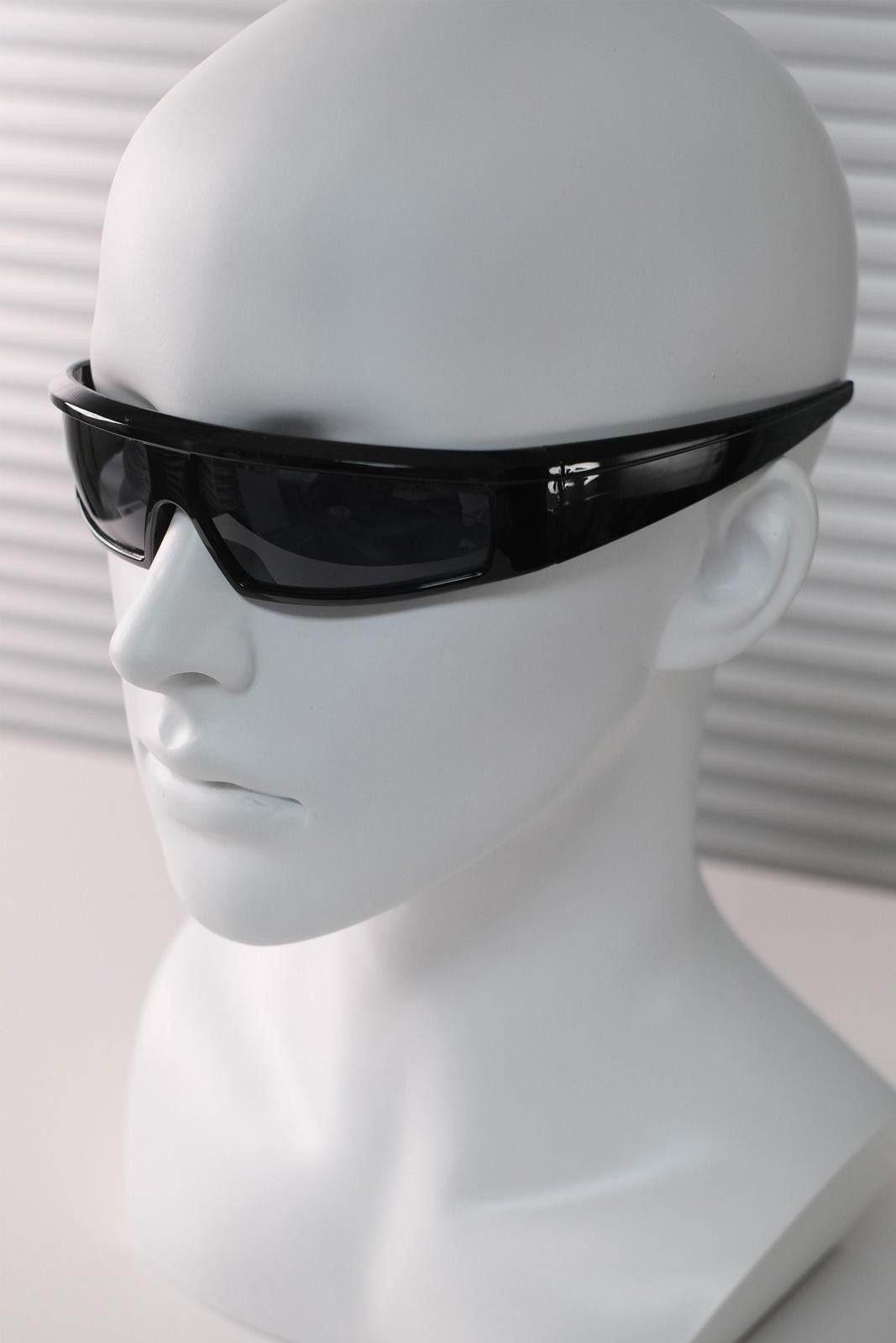 Other Y2k Avant Garde Futuristic Black Rectangle Sunglasses Unisex Size ONE SIZE - 2 Thumbnail