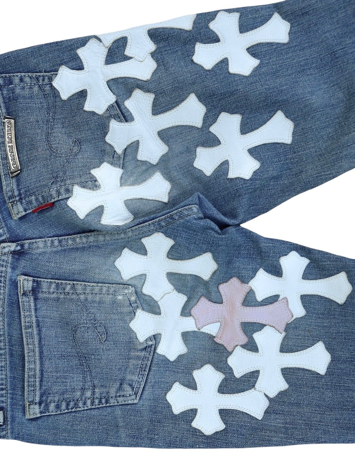 Chrome Hearts 1/1 Chrome Hearts Moussy Japanese Denim Cross Jeans Size US 26 / EU 42 - 6 Thumbnail