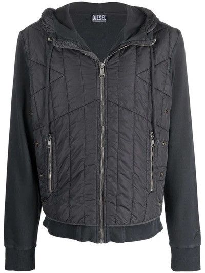 Diesel Black Gold DIESEL J-VESTER QUILTED COTTON-BLEND HOODED JACKET Size US L / EU 52-54 / 3 - 17 Thumbnail
