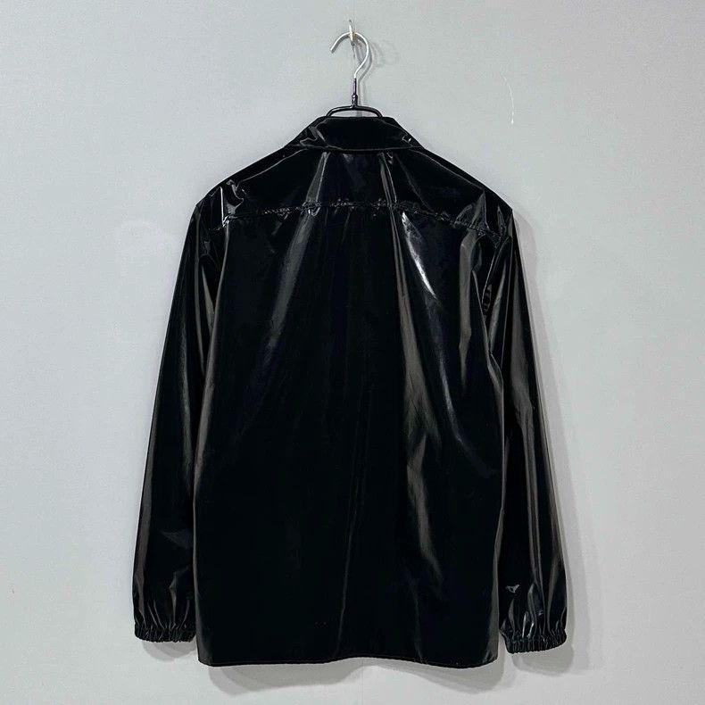 Saint Laurent Paris Saint Laurent Paris size 38 Fw22 black lacquered shirt 250 Size US M / EU 48-50 / 2 - 2 Thumbnail