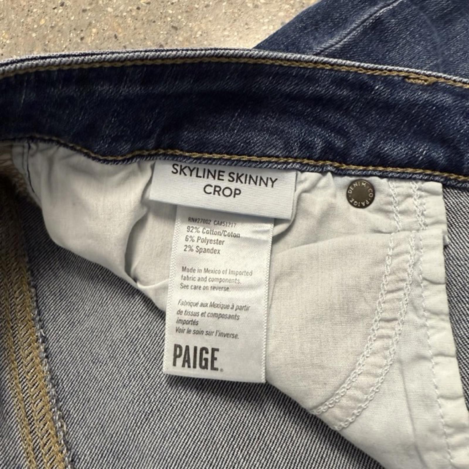 Paige Paige Skyline Skinny Crop Jean Raw Hem Premium Denim - 32 Size 32" / US 10 / IT 46 - 5 Thumbnail