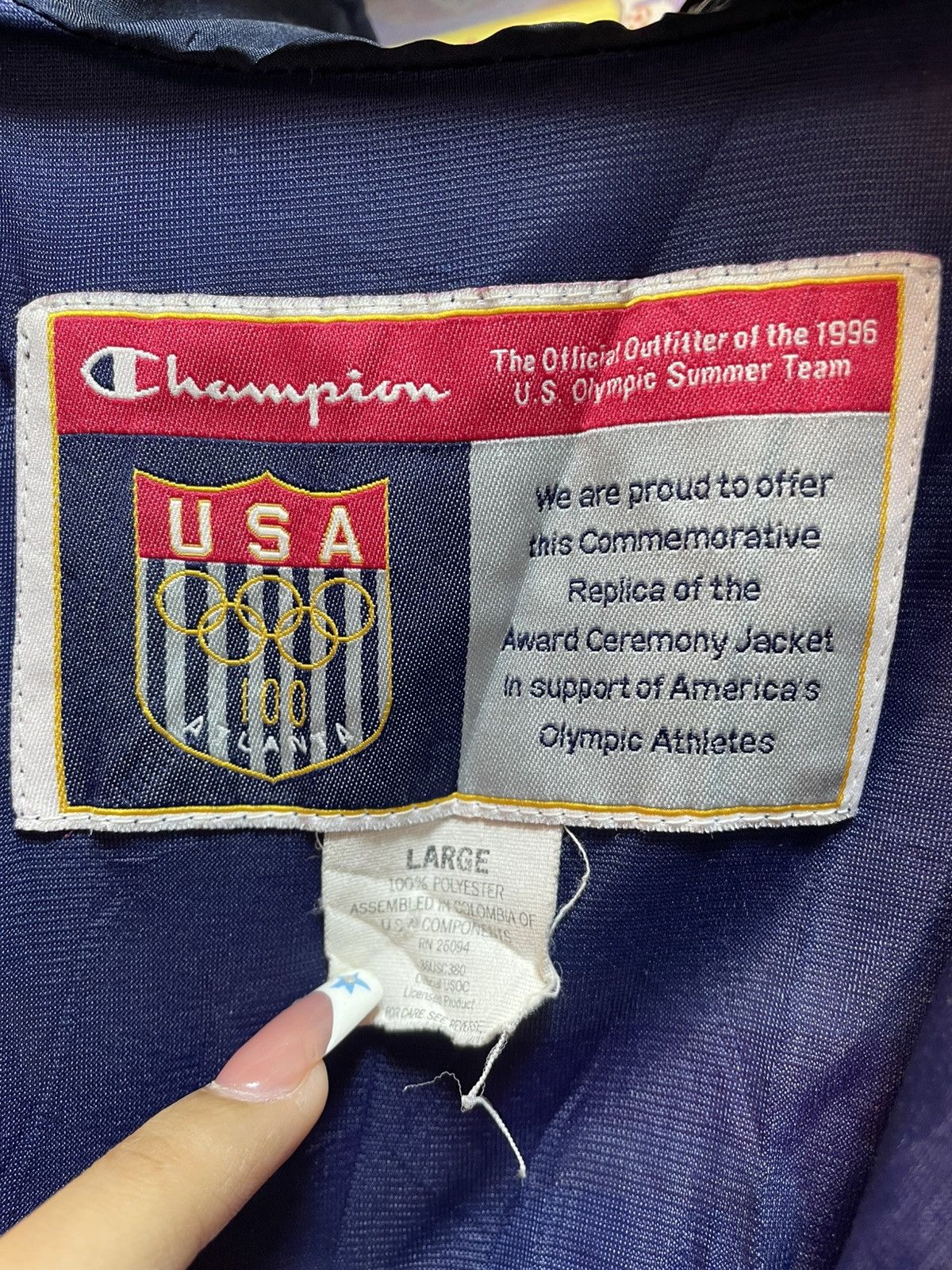 Champion Vinetage Champion USA Olympics Windbreaker Jacket Size US L / EU 52-54 / 3 - 5 Thumbnail