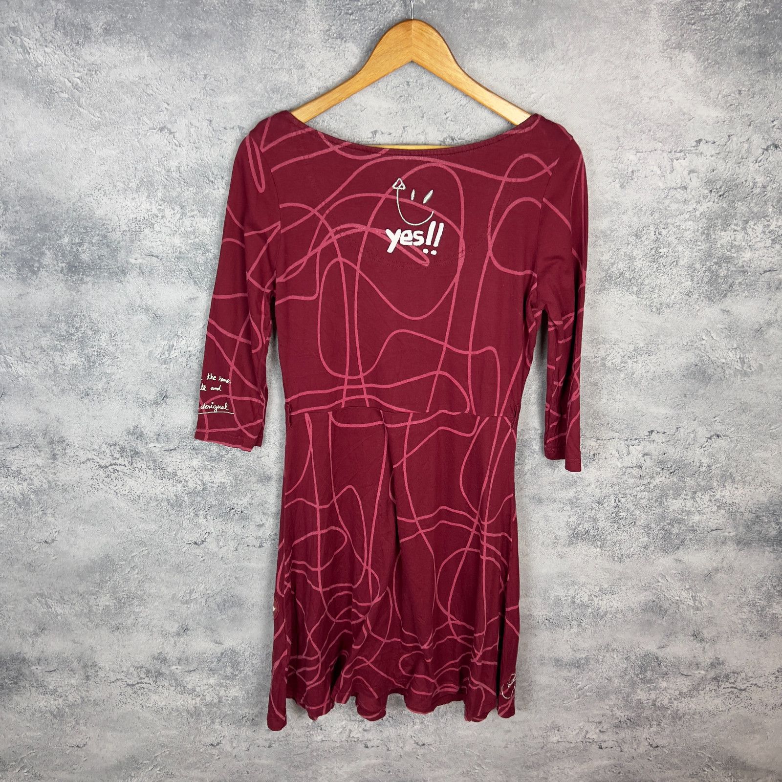 Desigual Desigual Women's Dress Red Size L Long Sleeve` Size L / US 10 / IT 46 - 6 Thumbnail