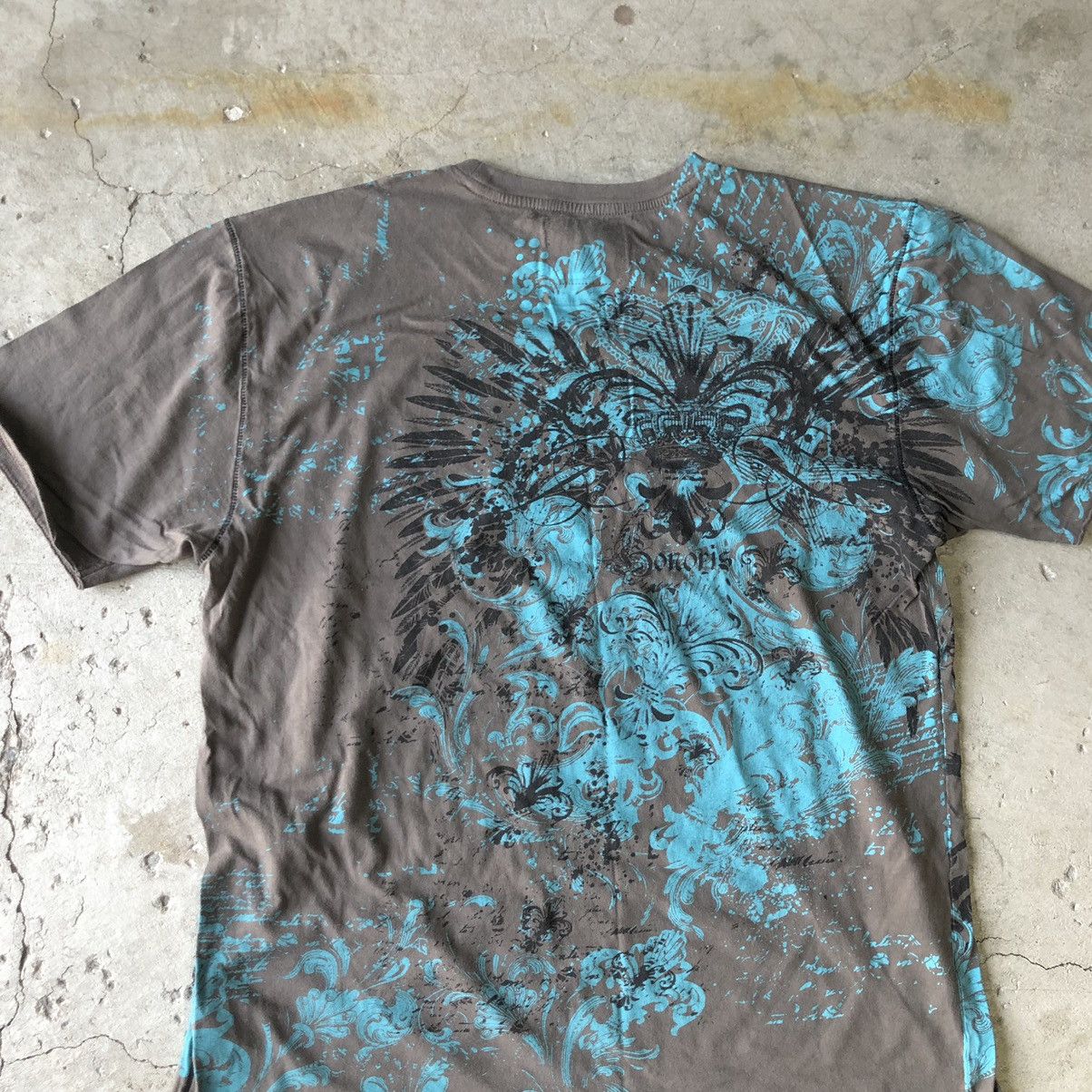 Affliction × Vintage Crazy Y2K Retro Fit Xtreme Couture MMA Style T Shirt Size US XL / EU 56 / 4 - 4 Thumbnail