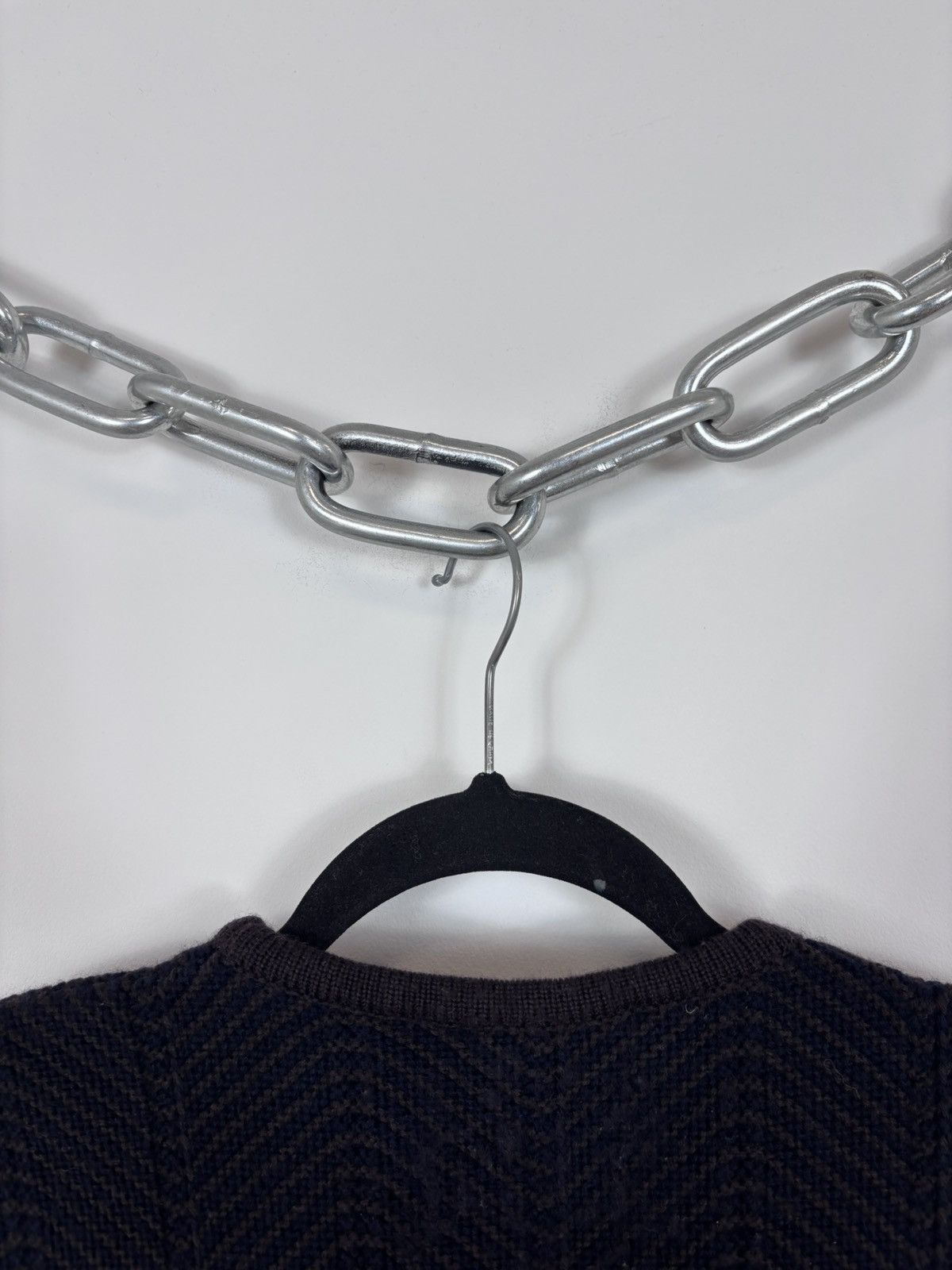 Gianfranco Ferre Vintage Gianfranco Ferre Forma Blue Brown Wool Sweater Size XL / US 12-14 / IT 48-50 - 13 Thumbnail