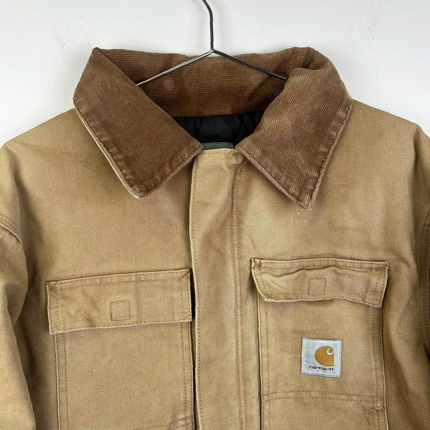 Carhartt VINTAGE Carhartt Insulated Jacket Mens XL Cotton Bomber Jacket Tan Brown Collar Casual Workwear Outdoors Mens Jacket Size US XL / EU 56 / 4 - 5 Thumbnail