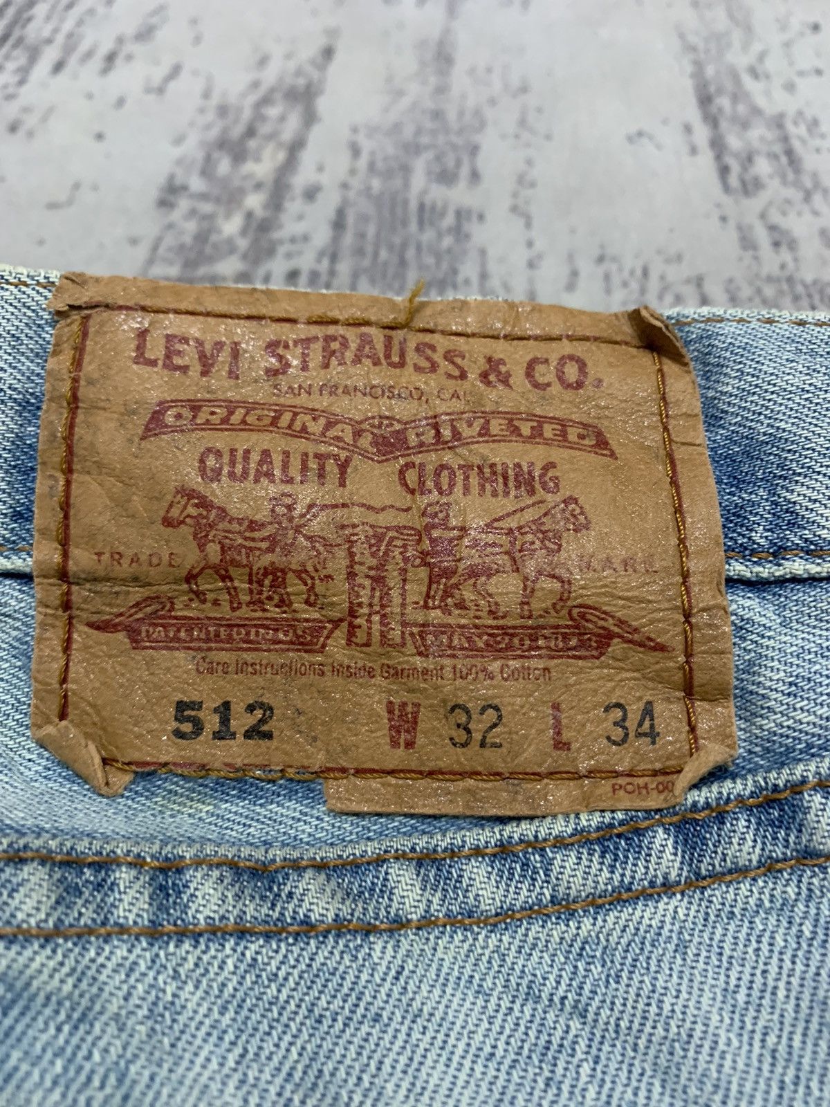 Levi's Vtg 90s Levi’s 512 Faded Distressed Losse Fit Jeans Size US 32 / EU 48 - 15 Thumbnail