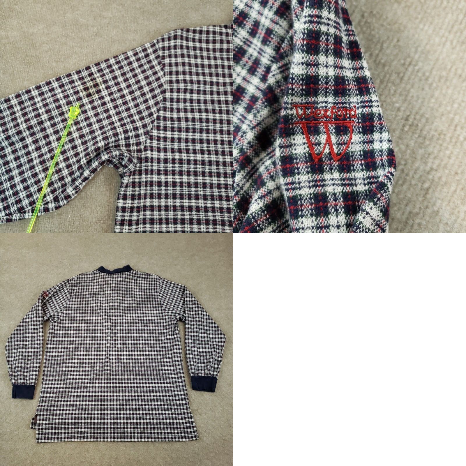 Vintage Polo Golf Polo Shirt Mens 2XL XXL Long Sleeve Plaid Blue Red Casual Shirts Size US XXL / EU 58 / 5 - 8 Thumbnail