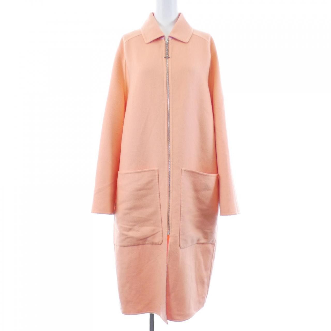 Hermes Hermes Hermes CHAINE D'ANCRE Cashmere Coat Textile Outerwear DUTY FREE for USA Size ONE SIZE - 1 Thumbnail