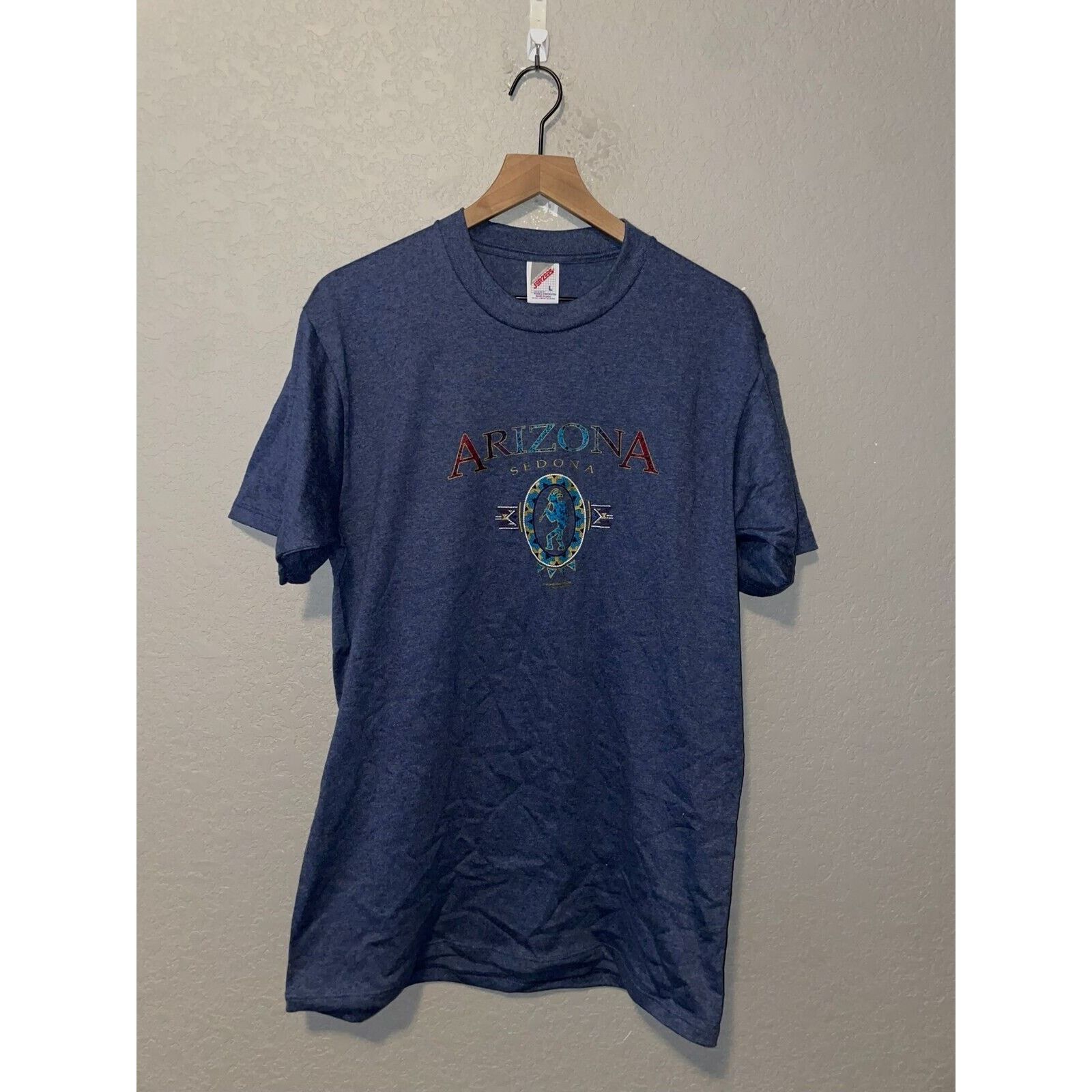 Jerzees Vintage Sedona Shirt Blue AZ Arizona Native Tee 90s VTG L Size US L / EU 52-54 / 3 - 1 Thumbnail