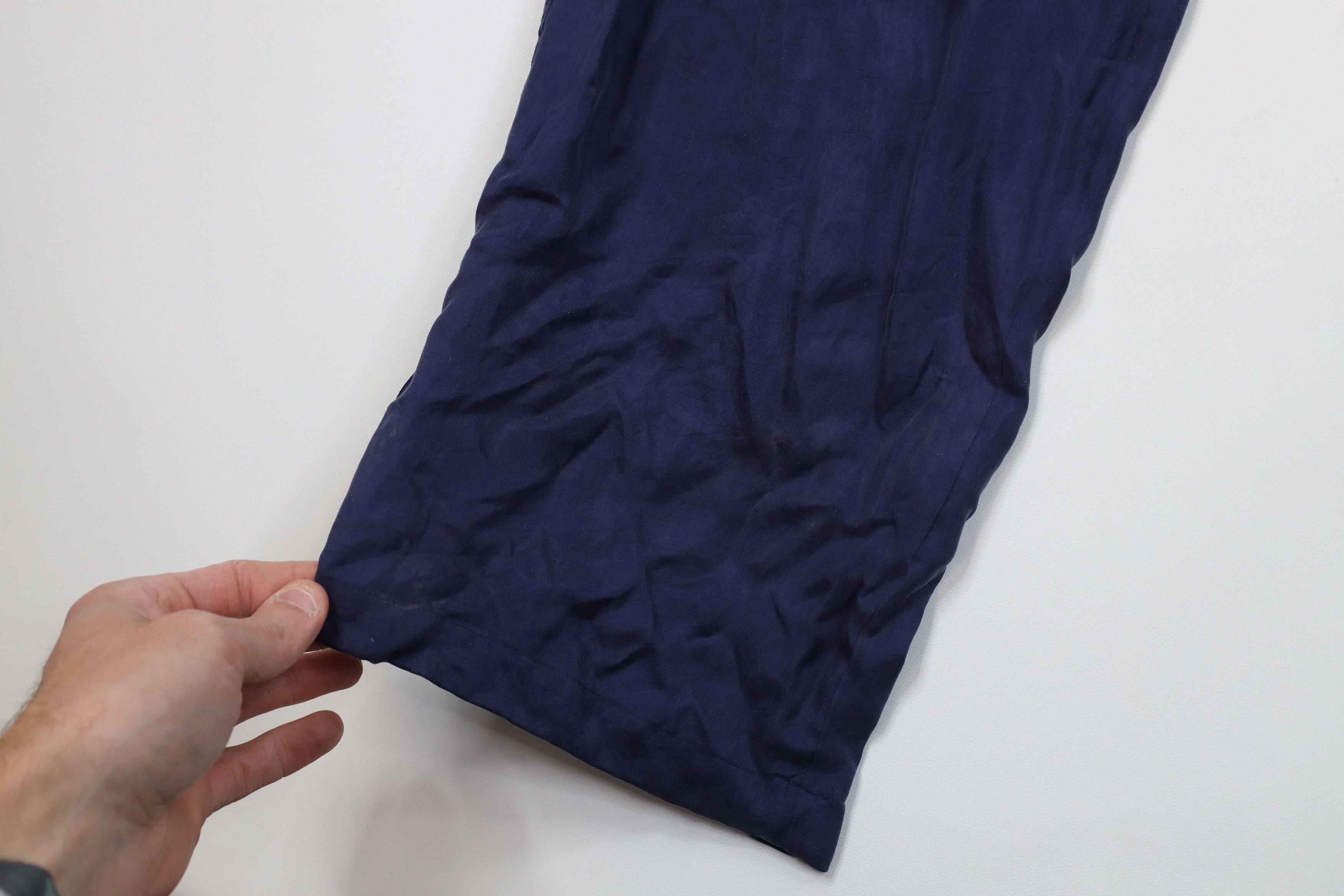 Vintage Deadstock Vintage 90s Streetwear Fit Silk Pants Navy Blue Size US 38 / EU 54 - 5 Thumbnail