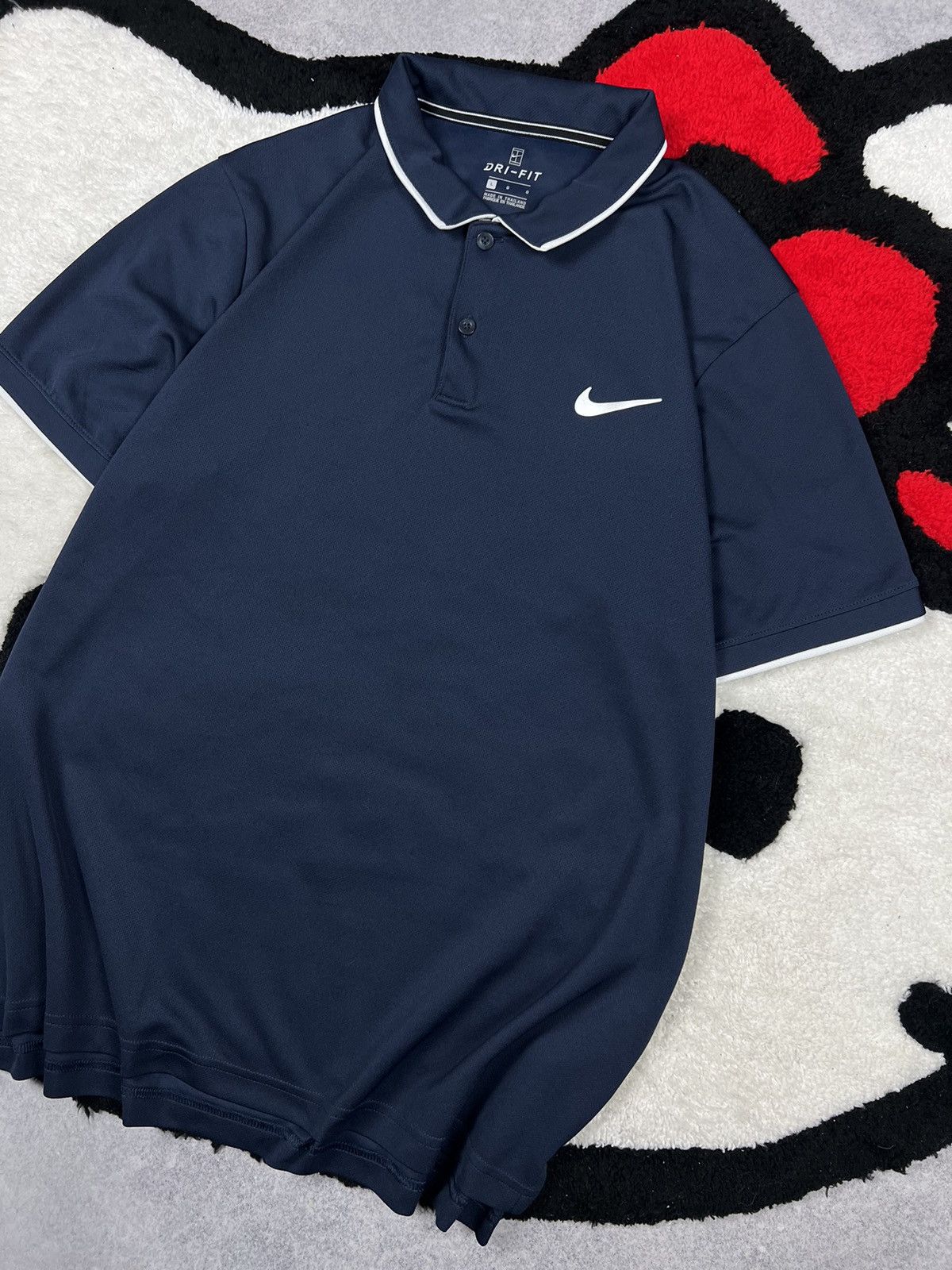 Nike Nike Court Tennis Dri-Fit Polo Blue Y2K Shirt Size US L / EU 52-54 / 3 - 3 Thumbnail
