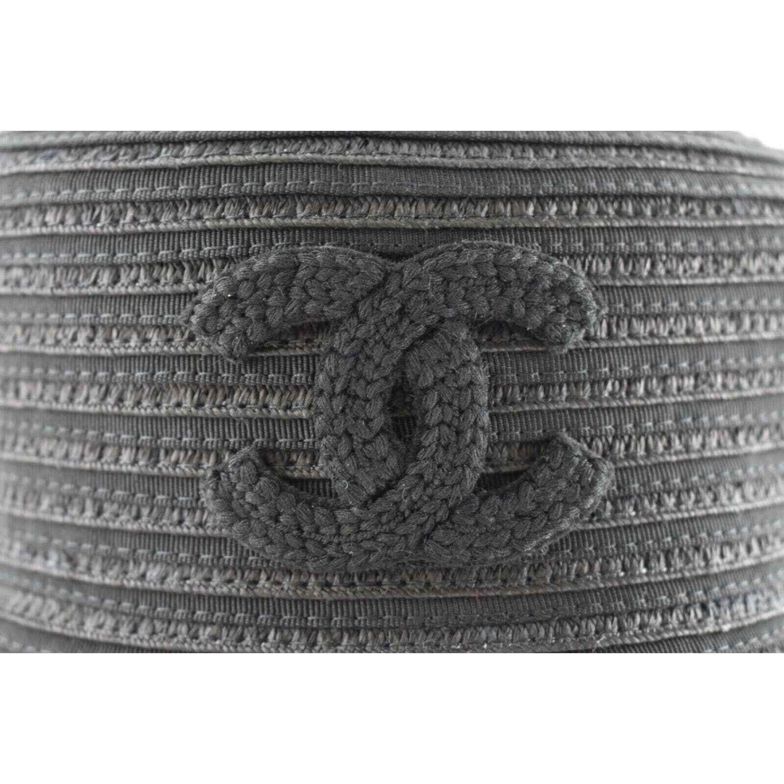 Chanel Chanel Raffia CC Crochet Logo Sun Cloche Bucket Hat Small S Size ONE SIZE - 2 Thumbnail