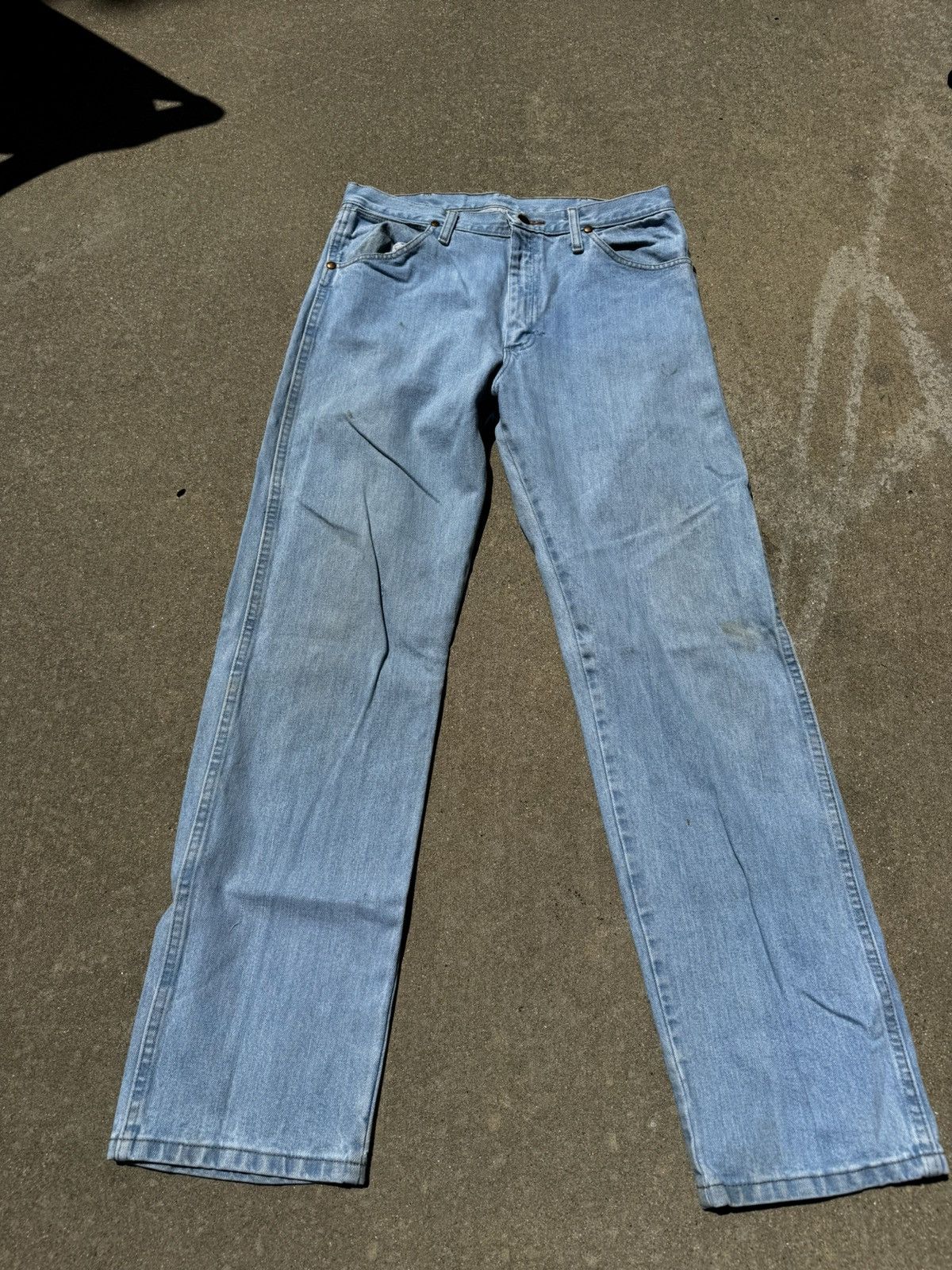Wrangler Wrangler Jeans Light Wash 33x32 Size US 33 - 1 Thumbnail