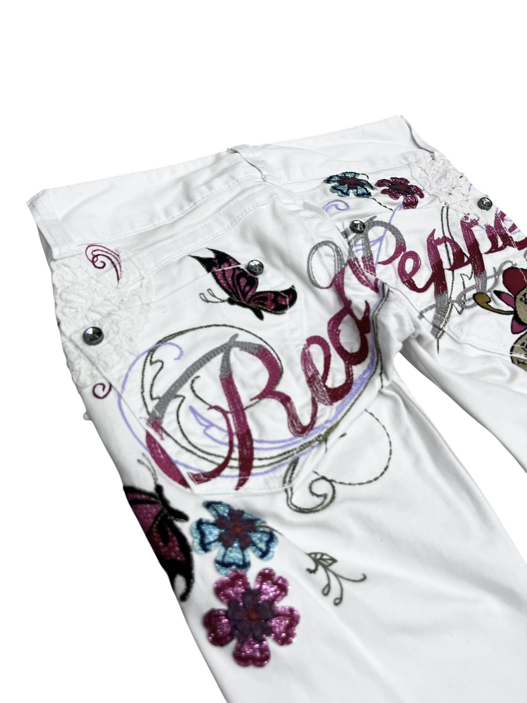 Ed Hardy 🔥RARE🔥Red Pepper x Ed Hardy Embroidered Skinny Petite 24” Size 24" / US 00 / IT 34 - 2 Thumbnail
