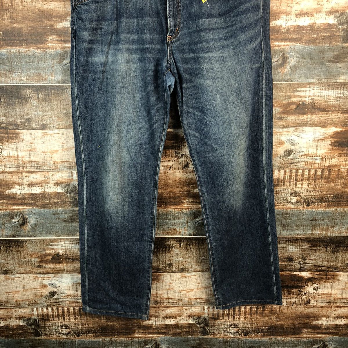 Edwin Edwin japan vintage faded Blue ripped Denim Pants #A1404 Size US 36 / EU 52 - 3 Thumbnail