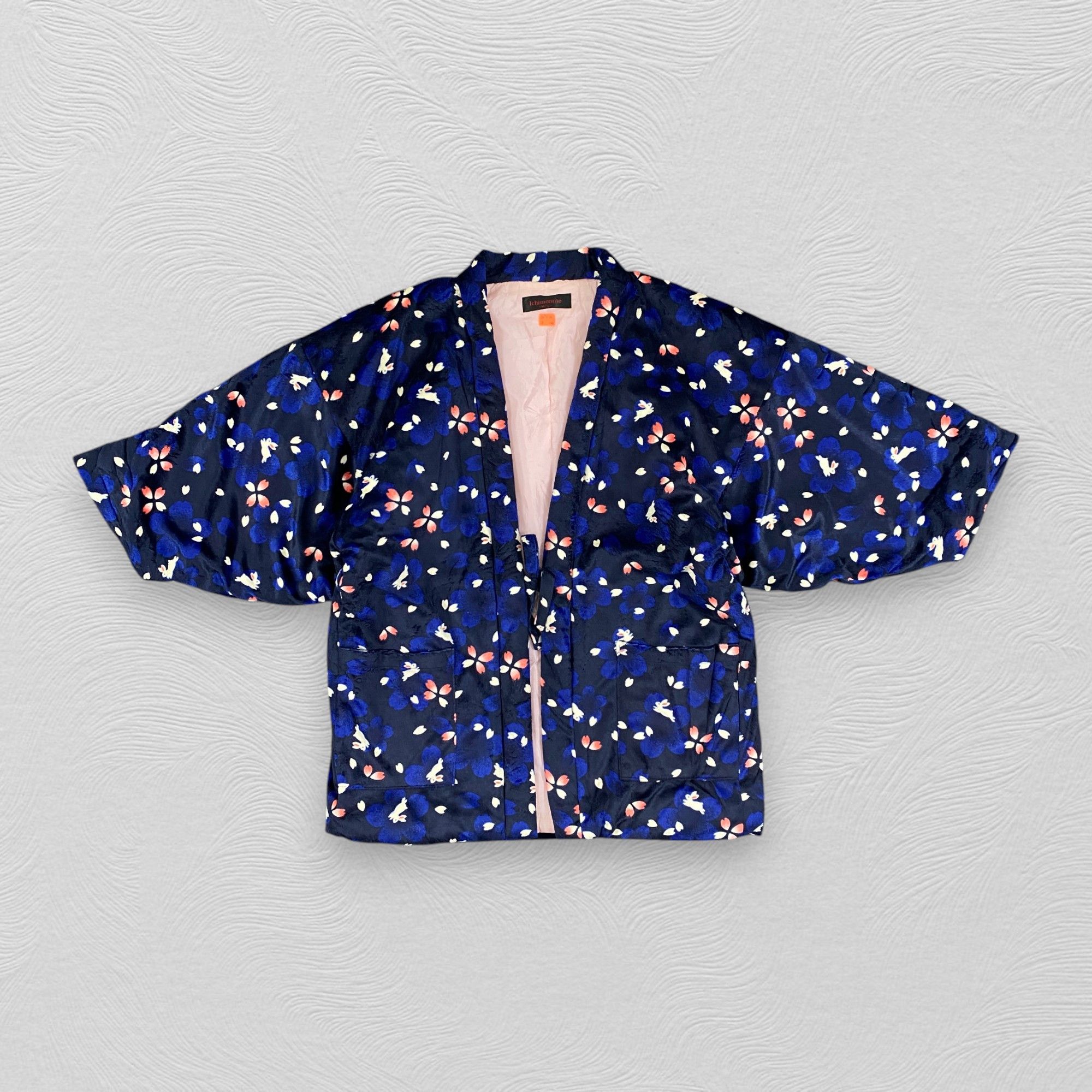 Japanese Brand Vintage Japanese Hanten Kimono Flower Full Print - J104 Size US L / EU 52-54 / 3 - 1 Thumbnail