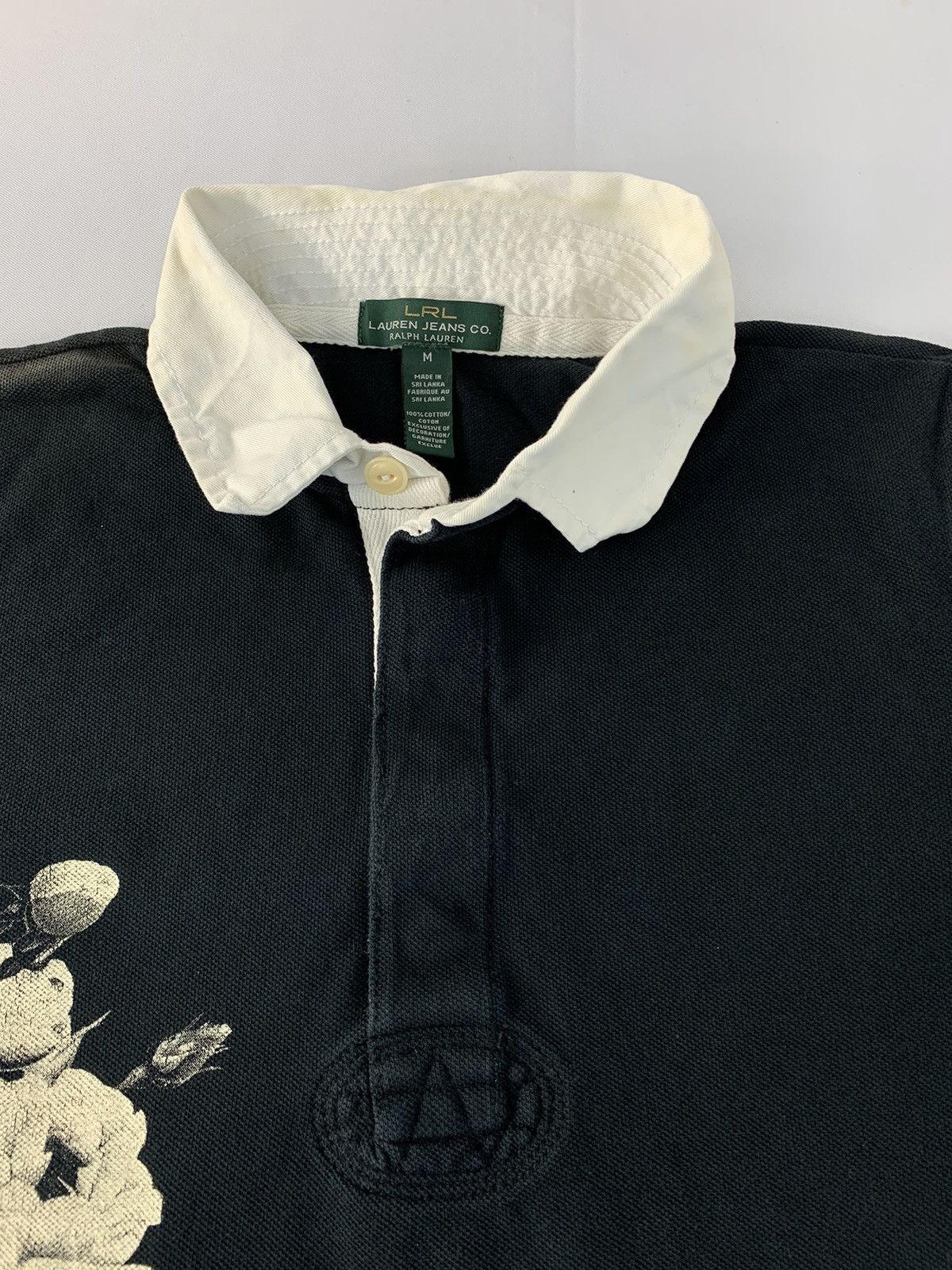 Lauren Ralph Lauren × Ralph Lauren LRL Lauren Jeans Co Ralph Lauren Rose Flower Logo Polo Tee Size M / US 6-8 / IT 42-44 - 4 Thumbnail