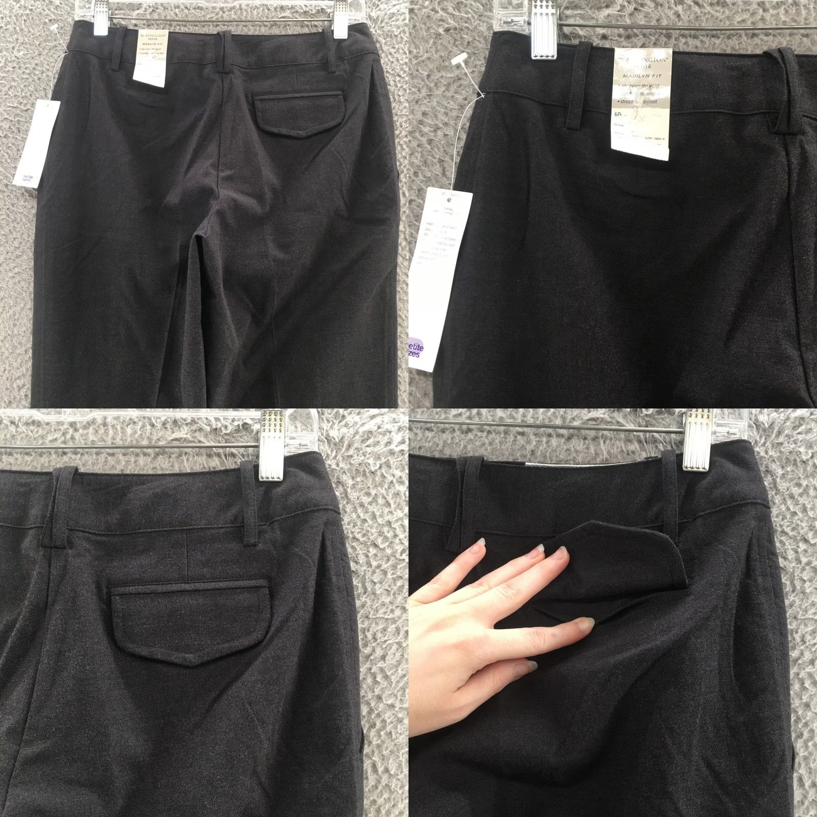 Worthington Worthington Dress Pants Womens Petite 6 Black Stretch Trousers Pants Slim Skinny 28x28 NEW Ladies Size 28" / US 6 / IT 42 - 9 Thumbnail