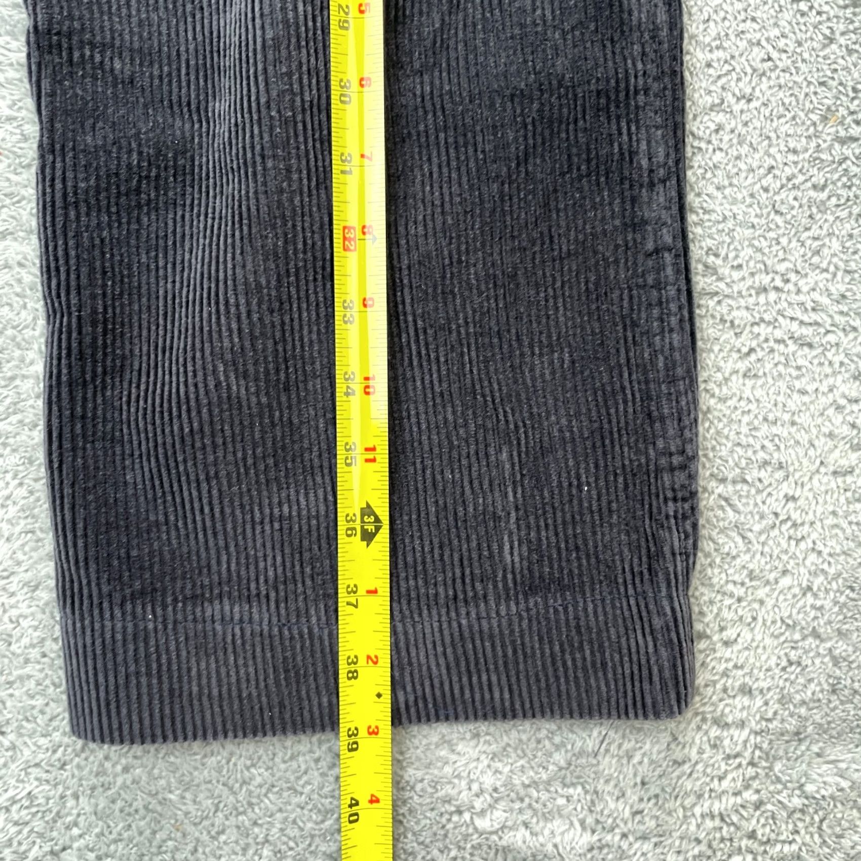 Faconnable Façonnable Pants Mens 30x28 Corduroy Cotton Stretch Straight Leg Lined Navy Black Smart Casual Slant Slash Pocket Java Size US 30 / EU 46 - 4 Thumbnail
