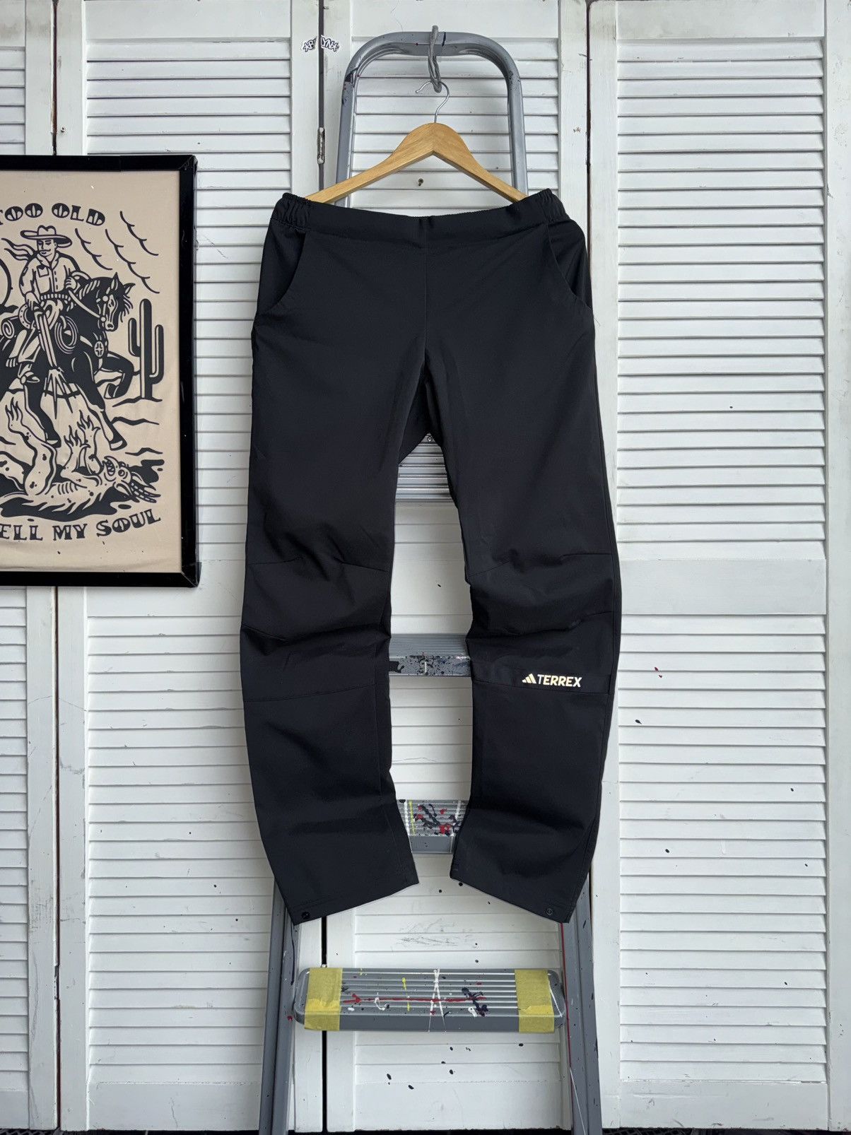 Adidas Adidas Terrex Softshell Hiking Pants Black Women L Size 30" / US 8 / IT 44 - 3 Thumbnail