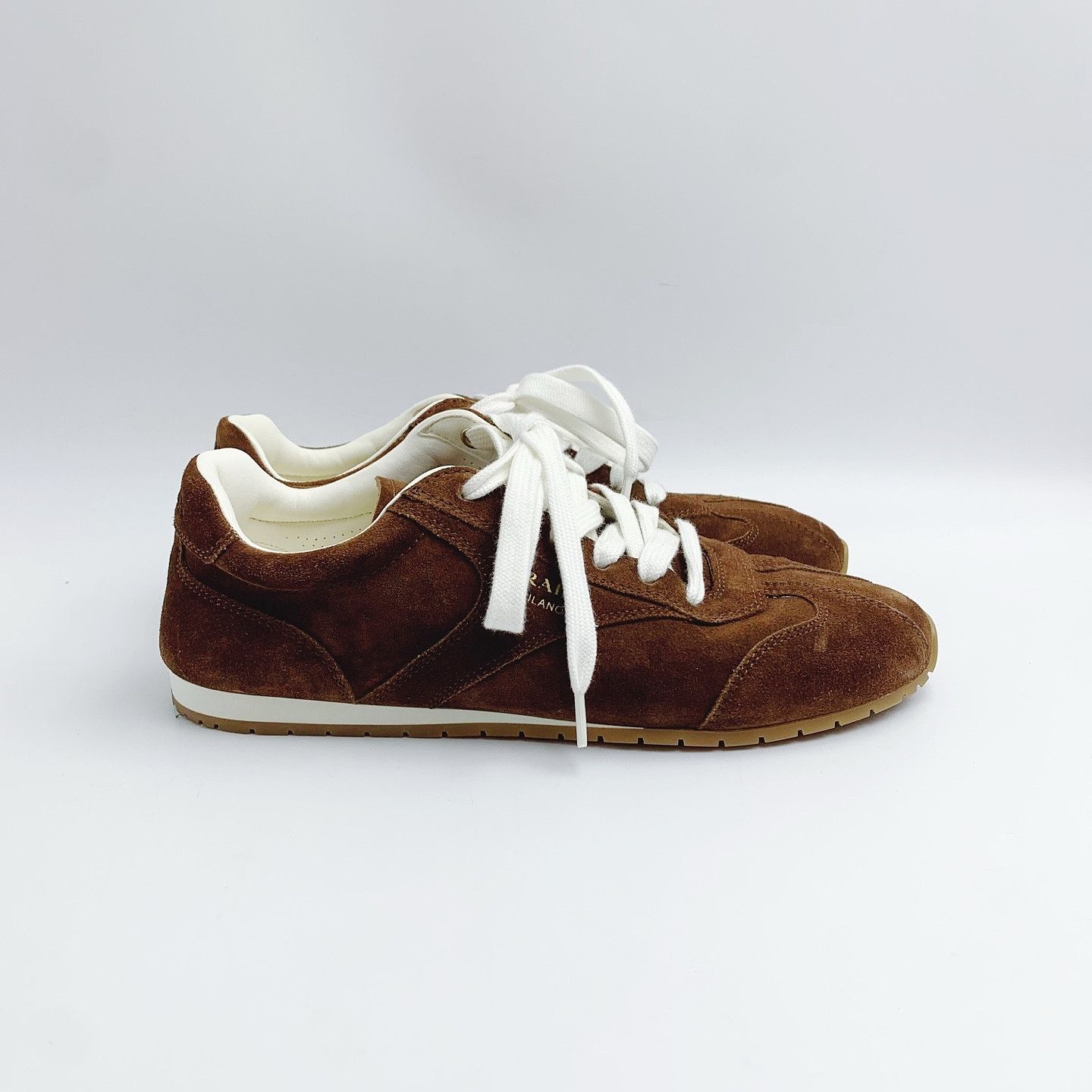 Prada Prada Suede Low-Top Sneakers Size 37.5 Size US 7.5 / IT 37.5 - 1 Thumbnail
