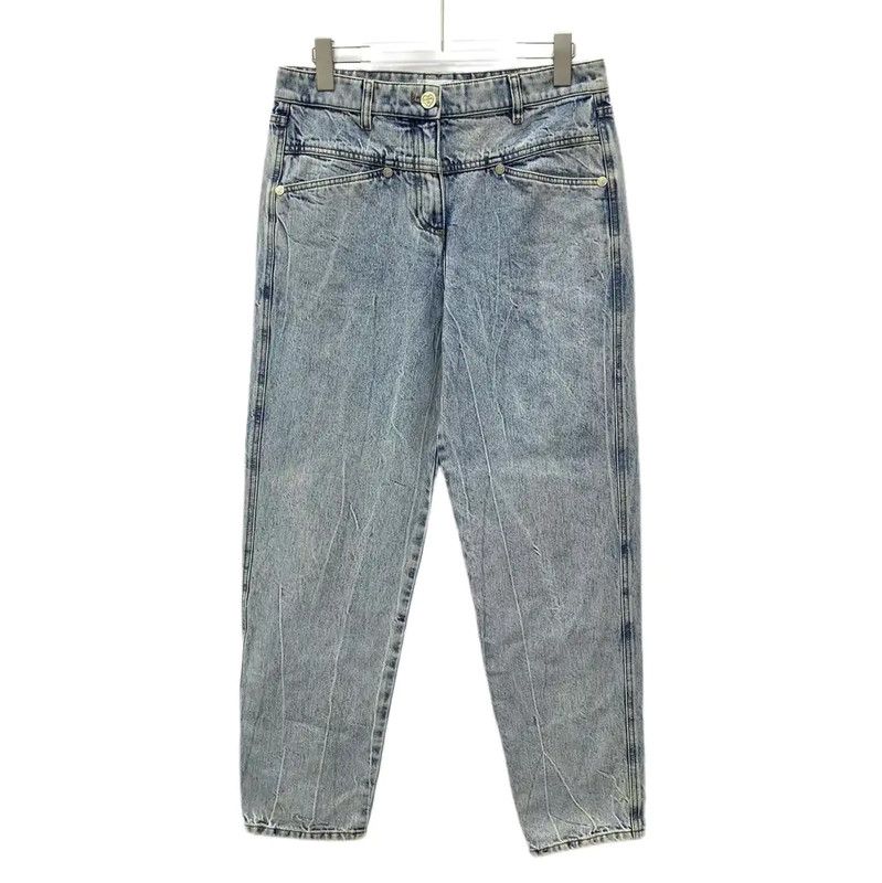 Chanel Chanel Light Blue Cotton Women's Denim Pants 0089 Size 23" - 1 Thumbnail