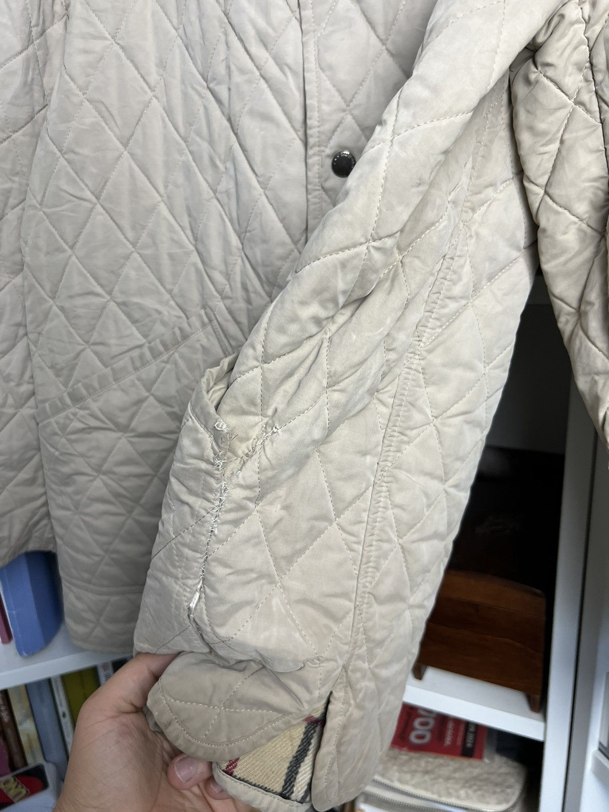 Burberry × Designer × Vintage Vintage y2k BURBERRY LONDON nova check quilted biker jacket Size US XL / EU 56 / 4 - 9 Thumbnail
