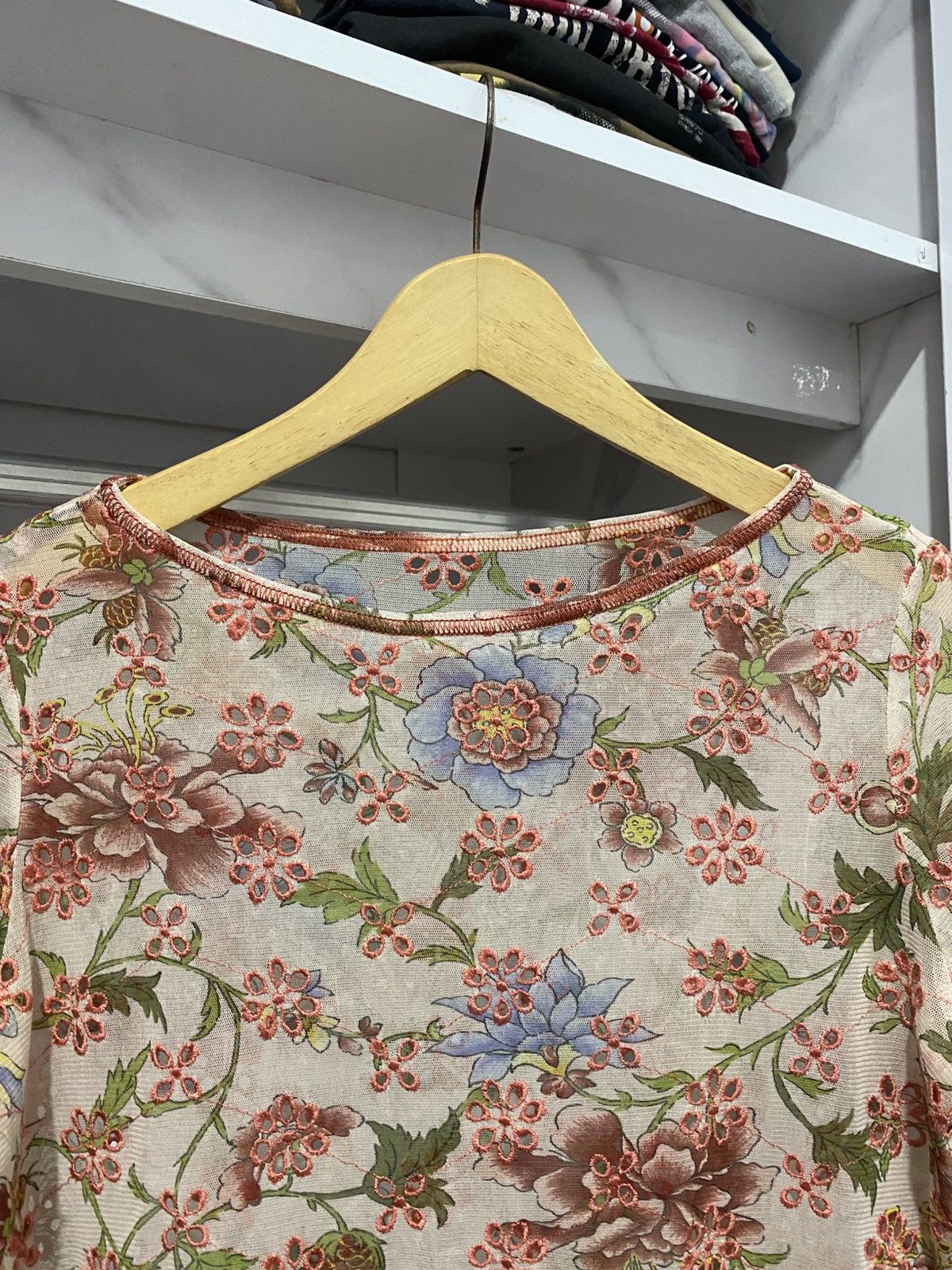 Hiroko Koshino Homme Hiroko Koshino Mesh Top Flower Size S / US 4 / IT 40 - 2 Thumbnail