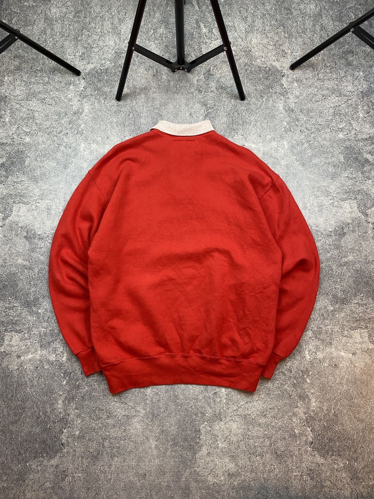 Russell Athletic × Vintage Russell Athletic Red Sweater Weight Rugby Polo Size M Size US M / EU 48-50 / 2 - 2 Thumbnail